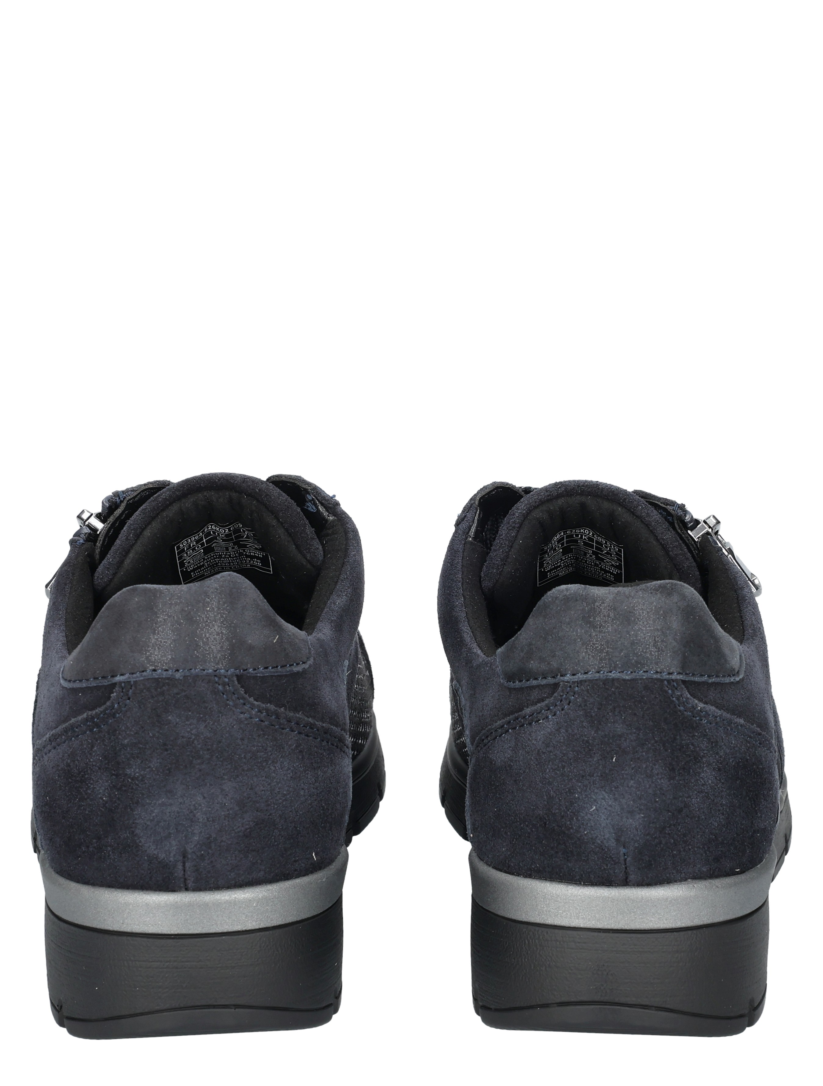 sneakers, lapas, suede, donkerblauw, zilverzitting