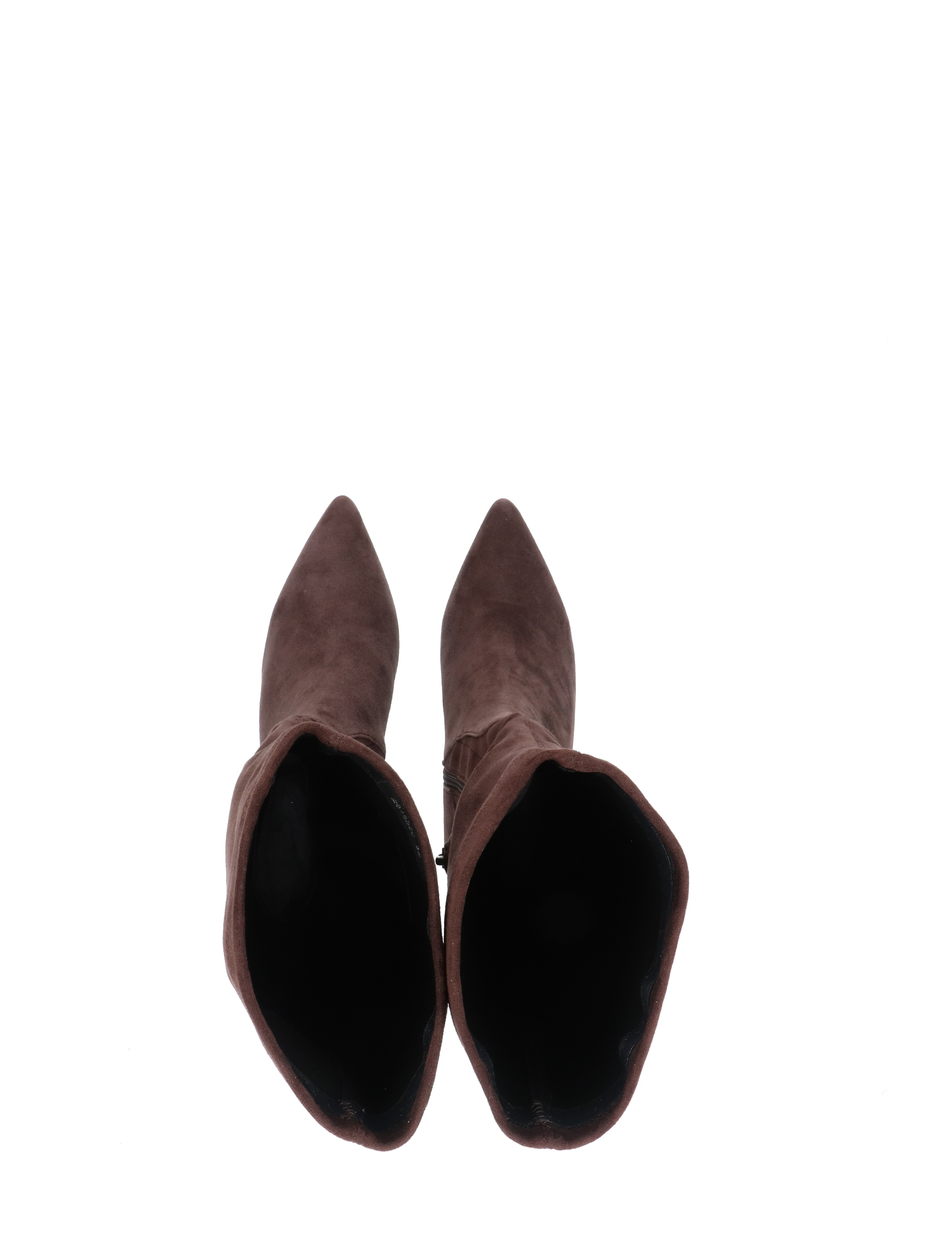 ankle boots, brown suede, pointed toe, mid-calf, slouchy boots