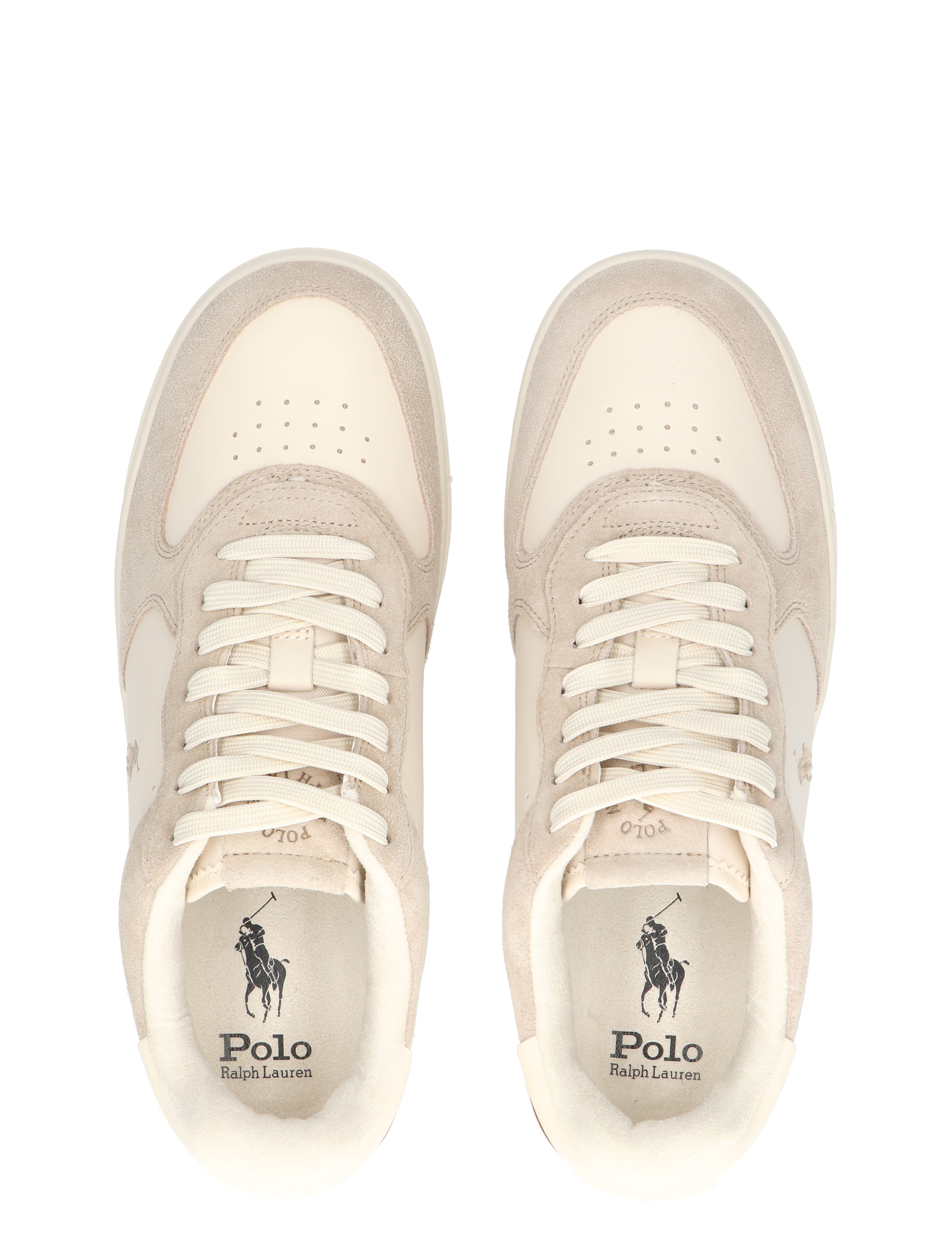 Polo Ralph Lauren - Masters Court Leather Sneaker 002 Milkshake Ecru - Heren - Lage Sneakers - Sneakers - 48413_87_7