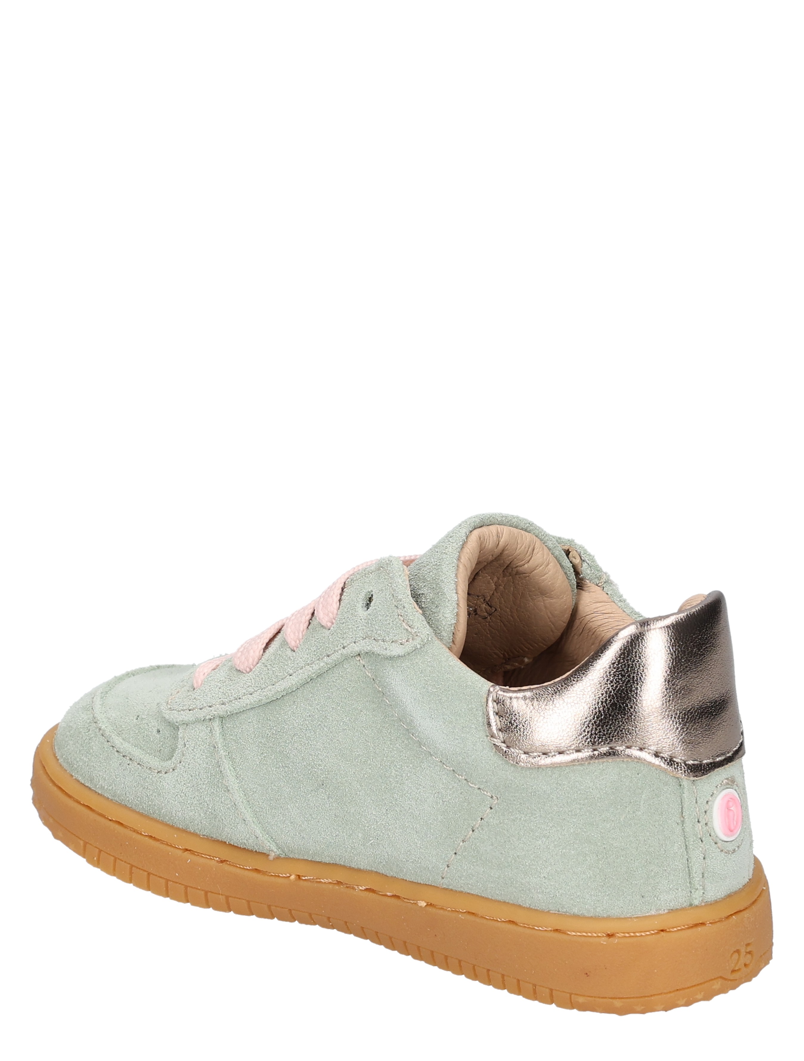 sneaker, suede, mint, pink-laces, gum-sole