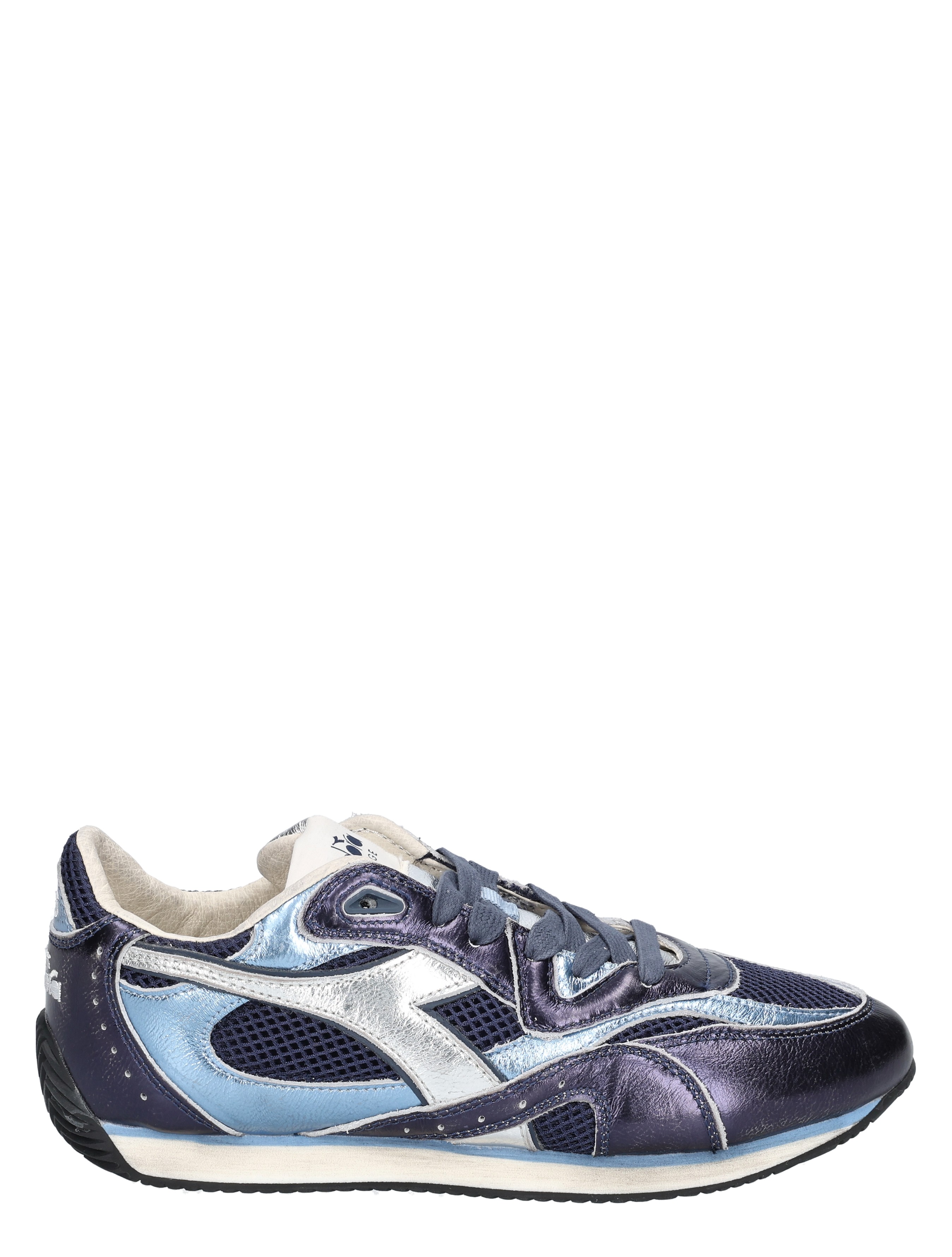 sneaker, damesschoen, mesh, luxe metallic, blauwe tonen
