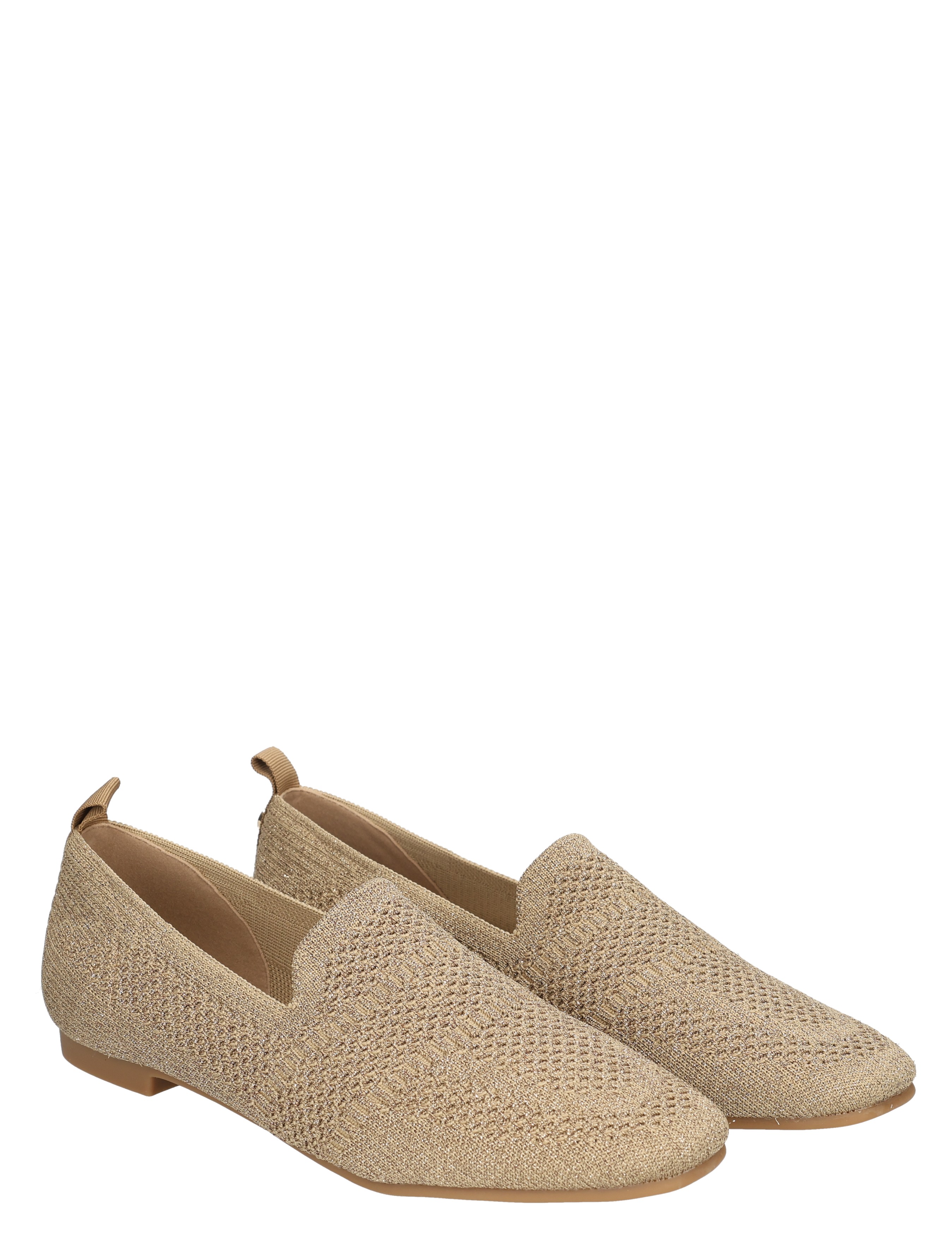 Lisa & Jo - Zilin Gold Silver Knitted - Dames - Loafers - 50872_53_5