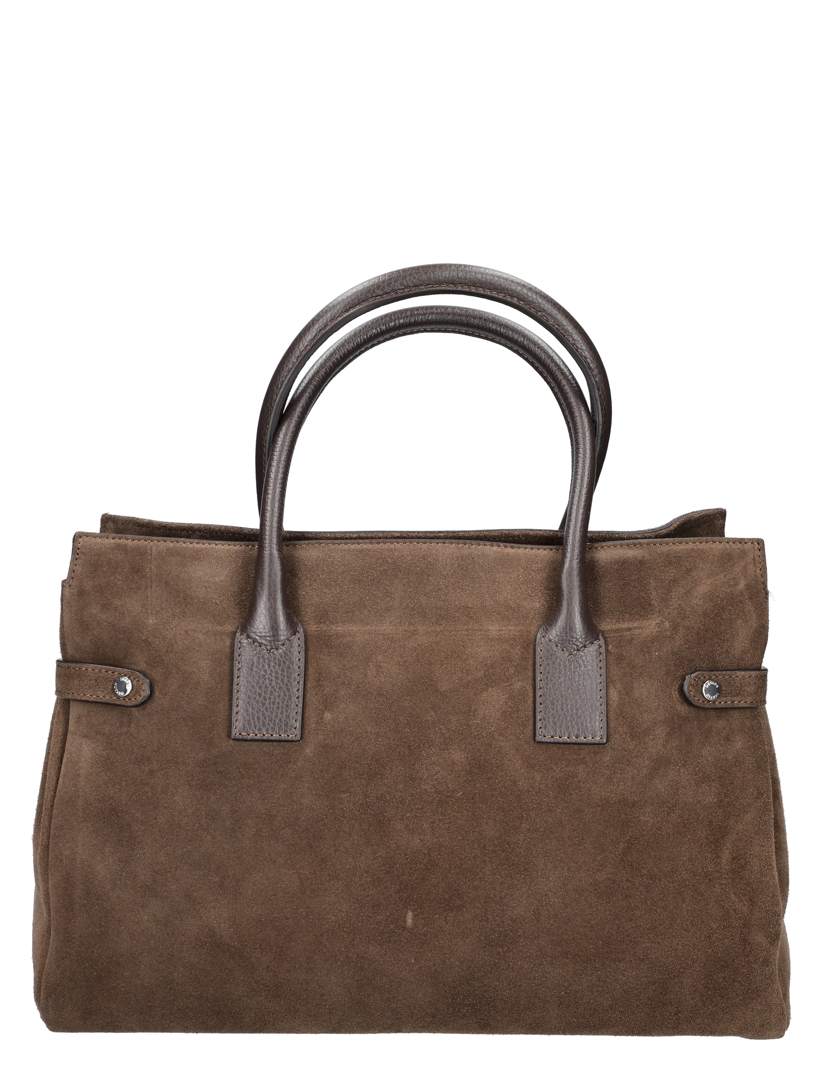 bruine tas, suède tas, handtas, korte hengsels, grote tas
