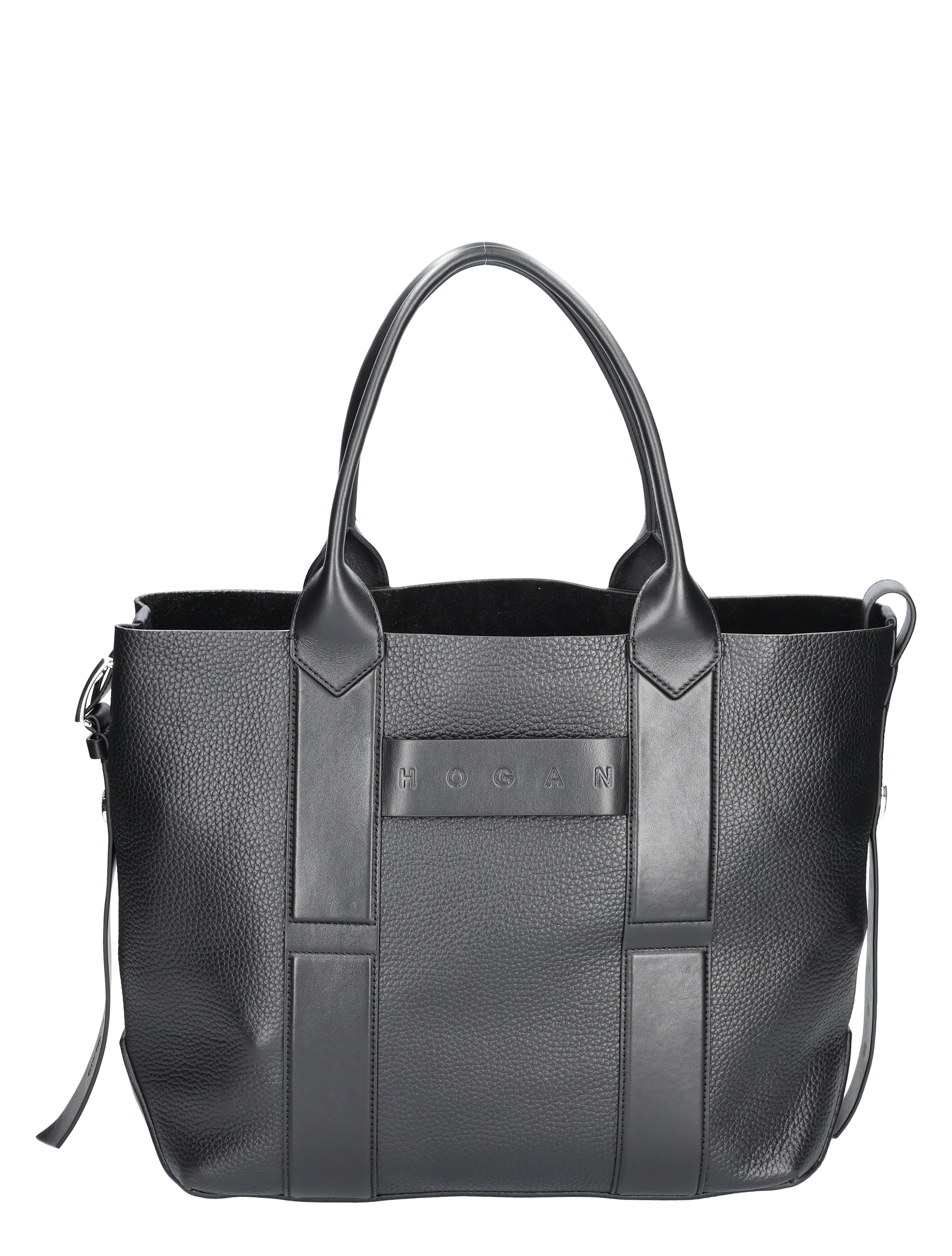 Hogan - Script Shopping Bag Media Black - Dames - Schoudertassen - 48116_11_1