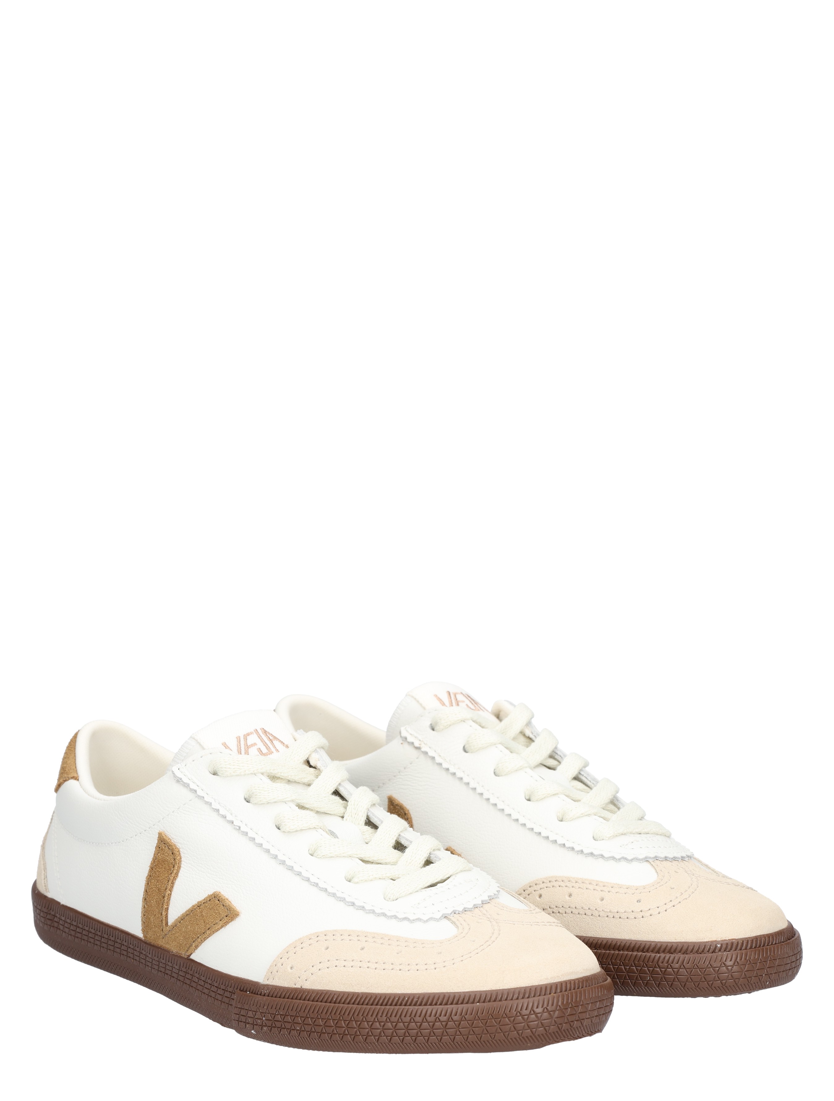 Veja - Volley Women Leather VO2003720 White Tent Bark - Sneakers - Dames - Lage Sneakers - 48206_82_5