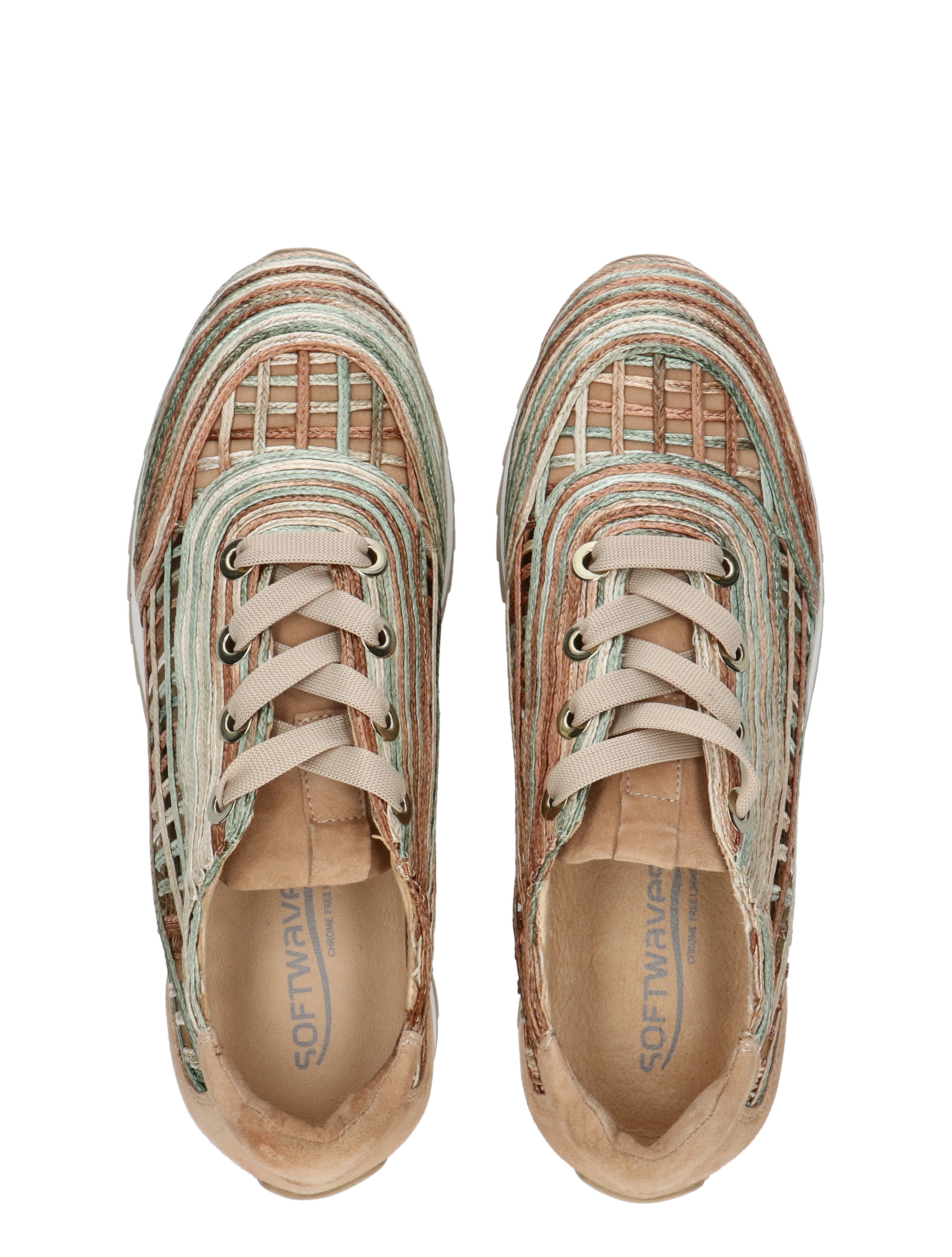 Softwaves - 9.32.30  015 Rafia MLT Noise - Dames - Veterschoenen - Casual Veterschoenen - 50736_76_7