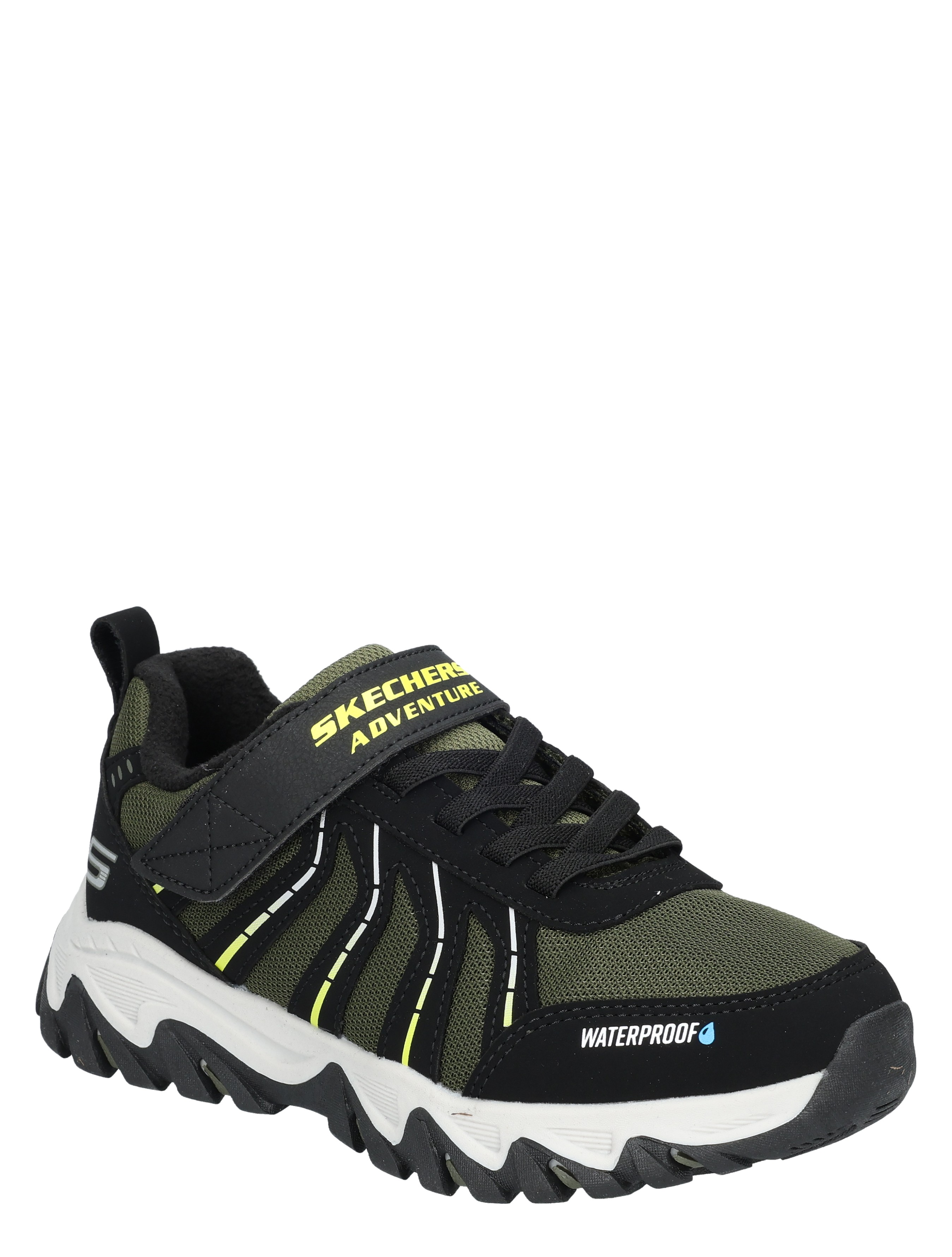 sneaker, waterproof, athletic, groen, zwart