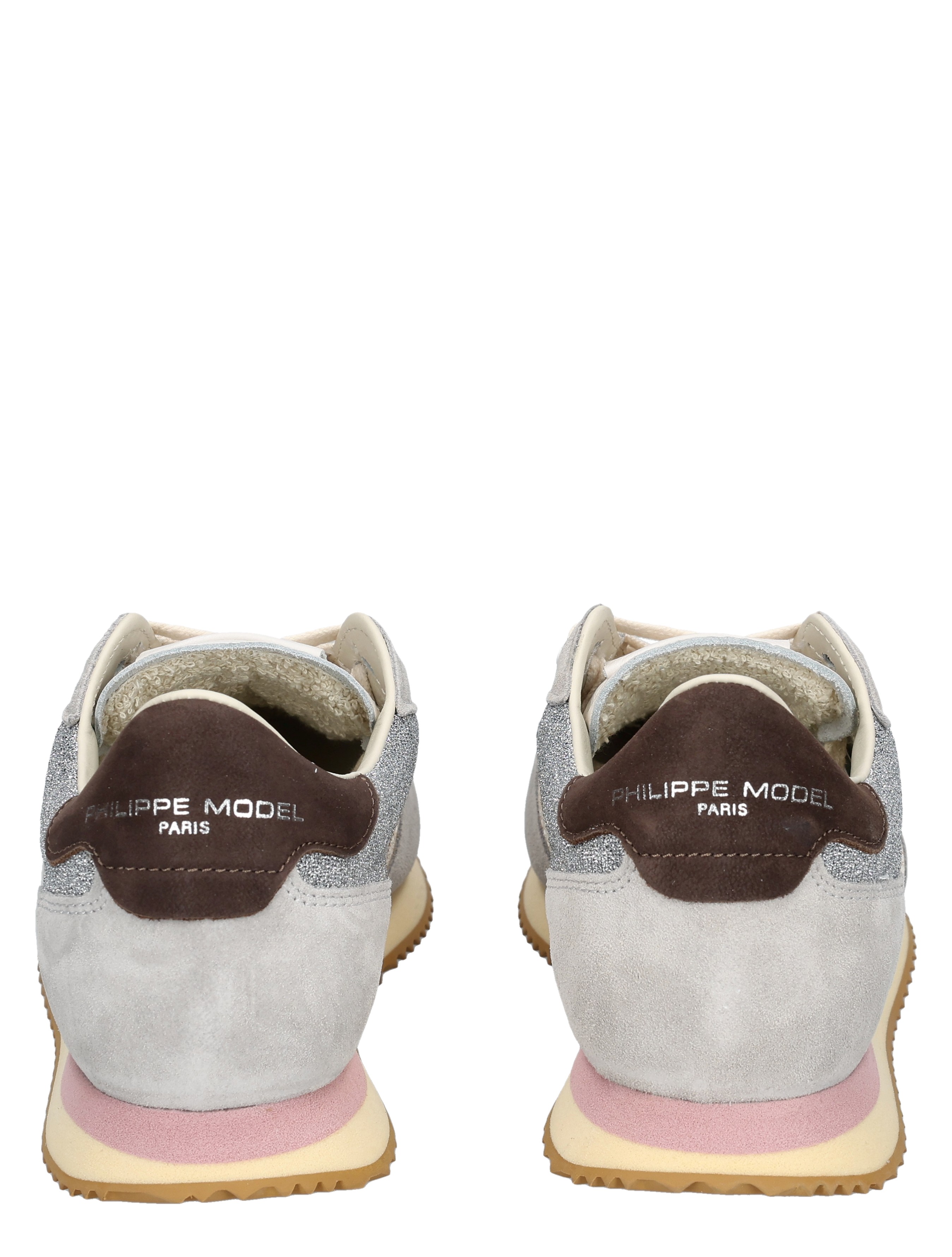 Philippe Model - BVLD Blville Low Woman GR04 Glitter Resau Argent - Dames - Sneakers - Lage Sneakers - 49964_54_7