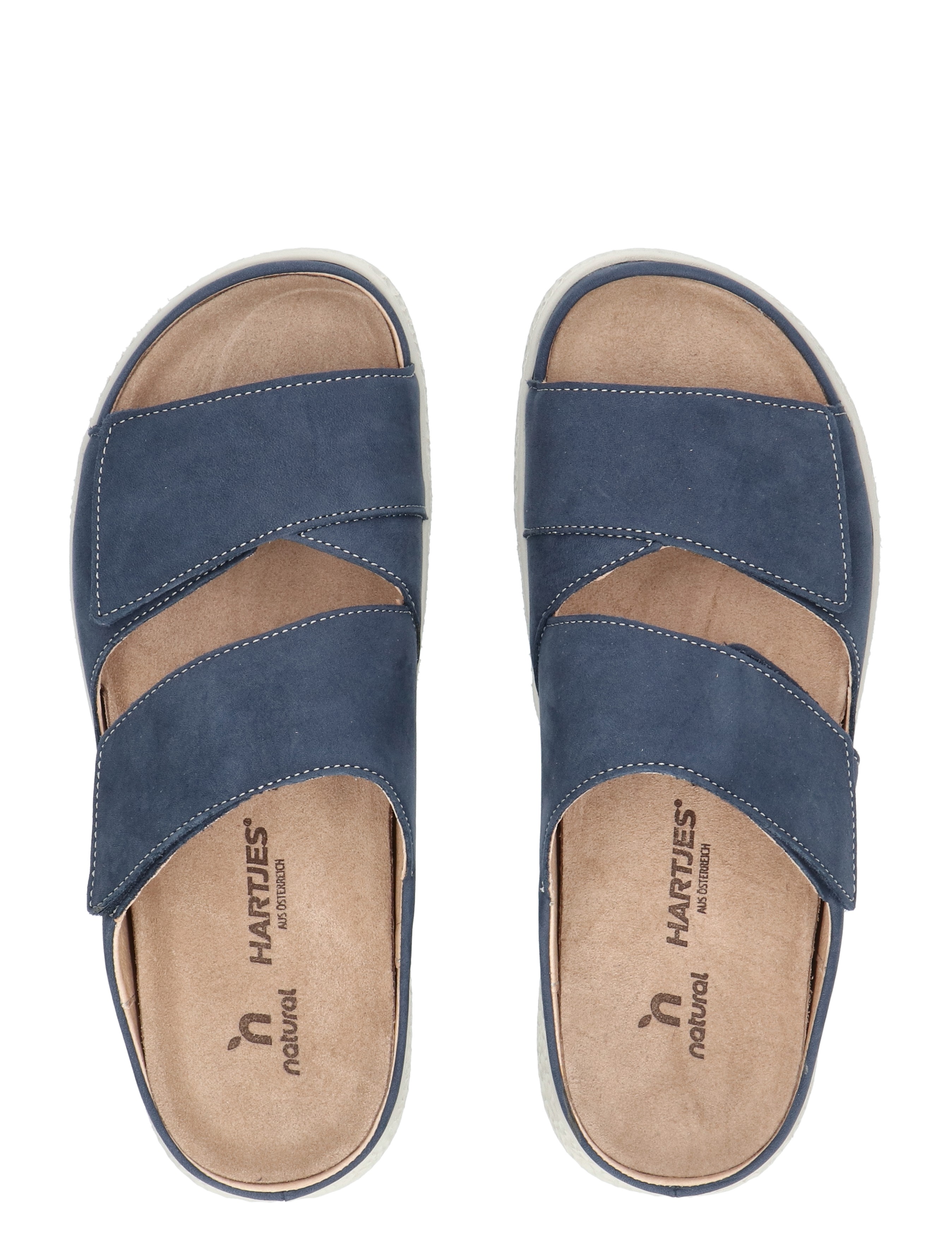 slippers, sandalen, open-toe, blauw, suede