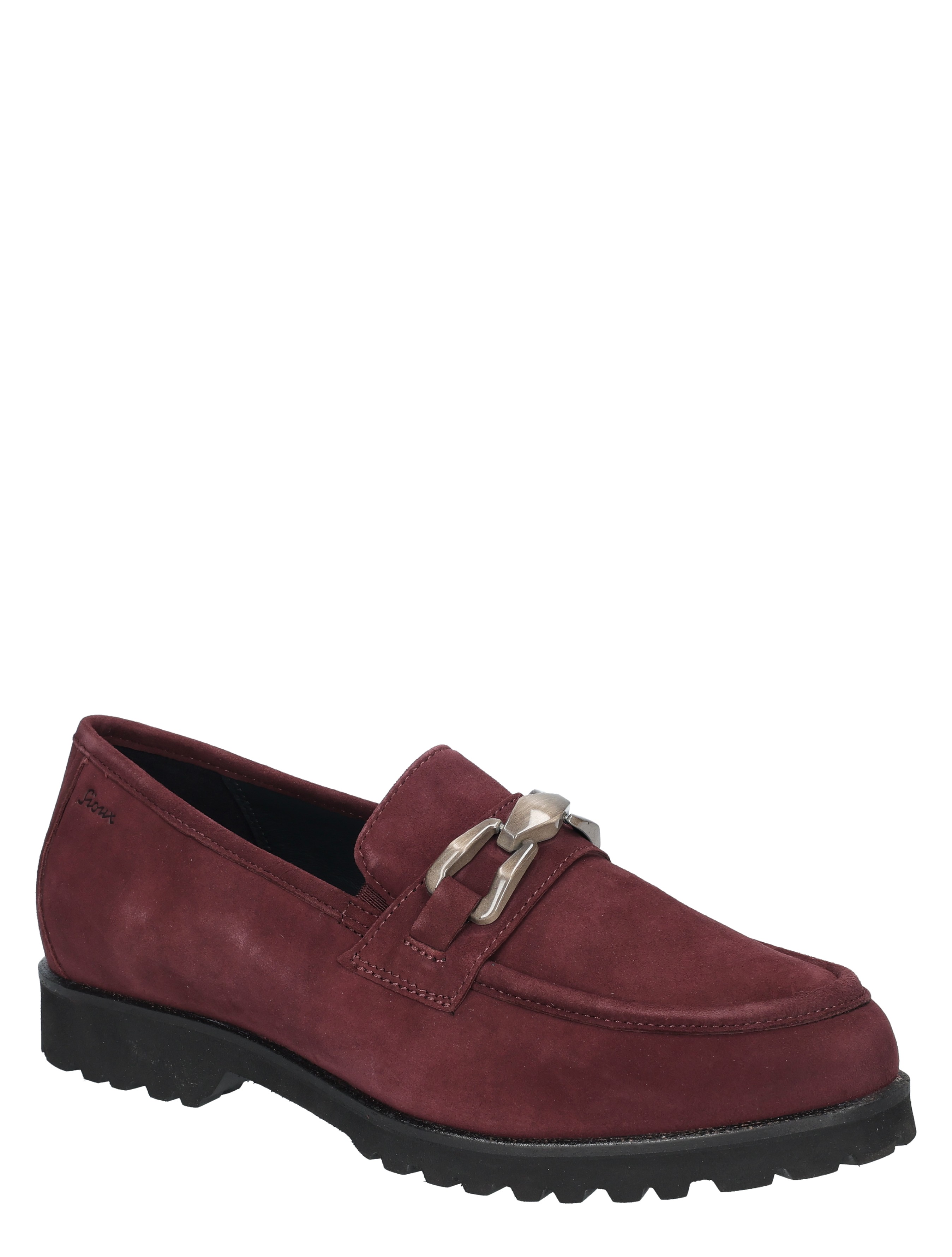 loafer, burgundy, suede, metal buckle, slip-on