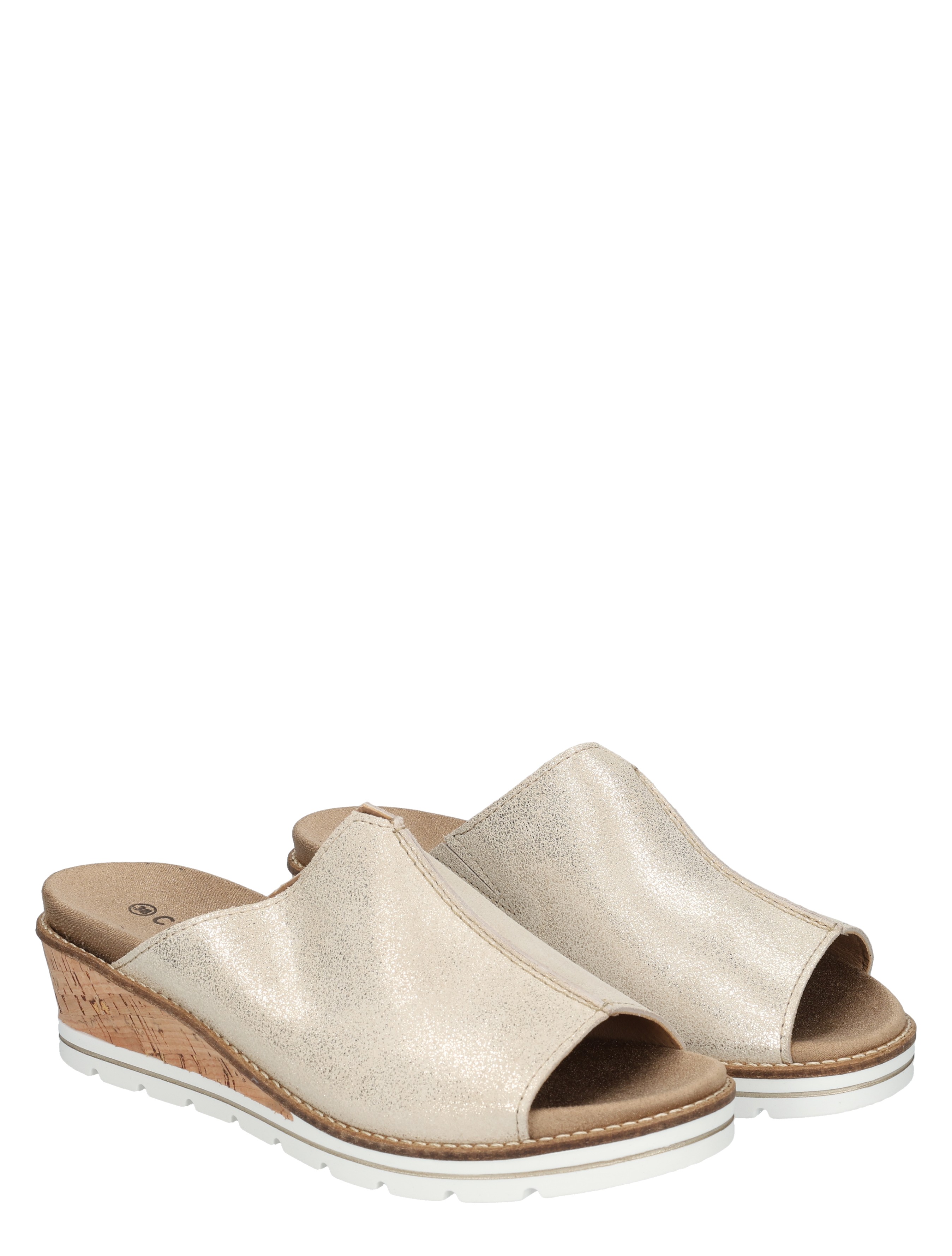 wedge, sandals, slip-on, open toe, glitter