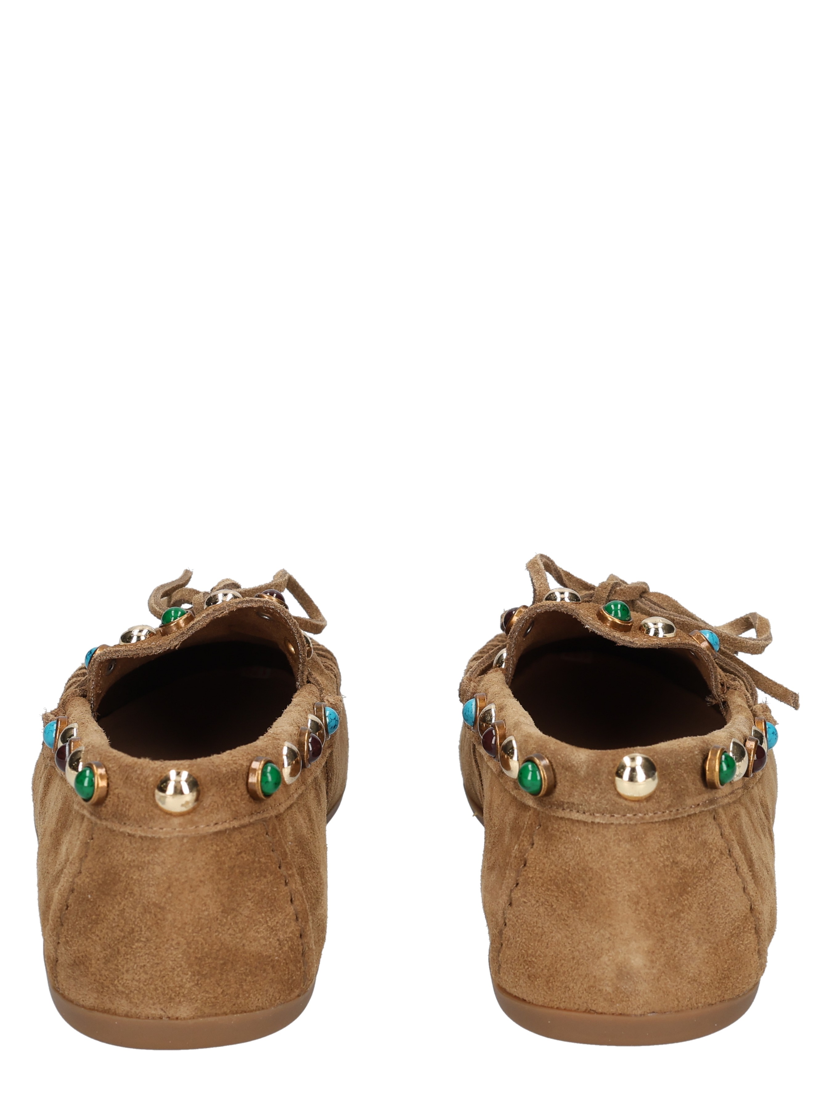 suede, moccasins, sand color, studded, shoes