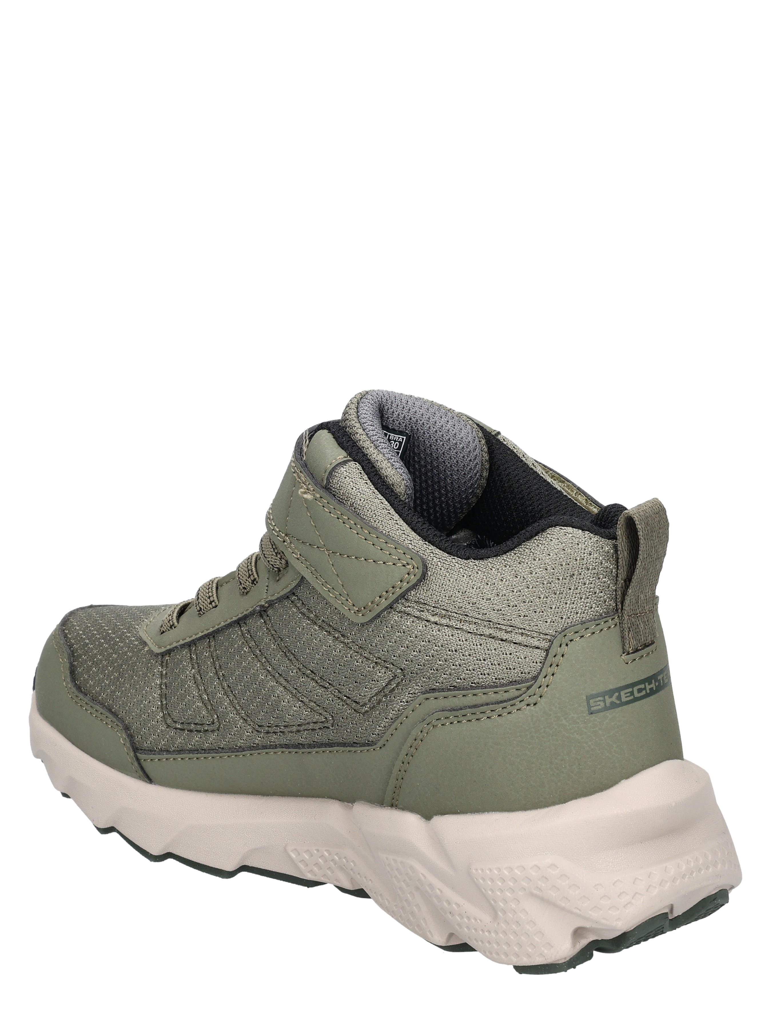 Kinder sneaker, Grijs, Sportieve schoen, Leer/synthetisch materiaal, Skechers-merknaam op achterzijde