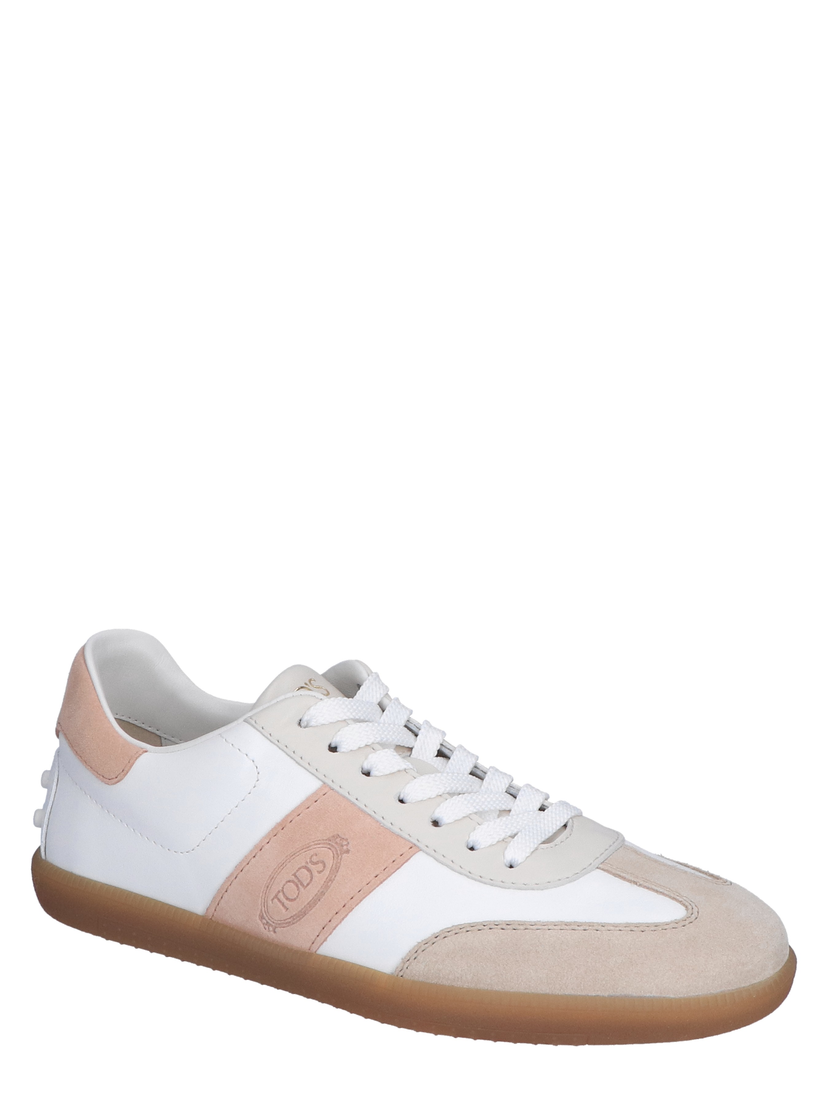 Tods - Tabs Sneakers in Leather YYG0 White Brown - Sneakers - Dames - Lage Sneakers - 47388_82_3