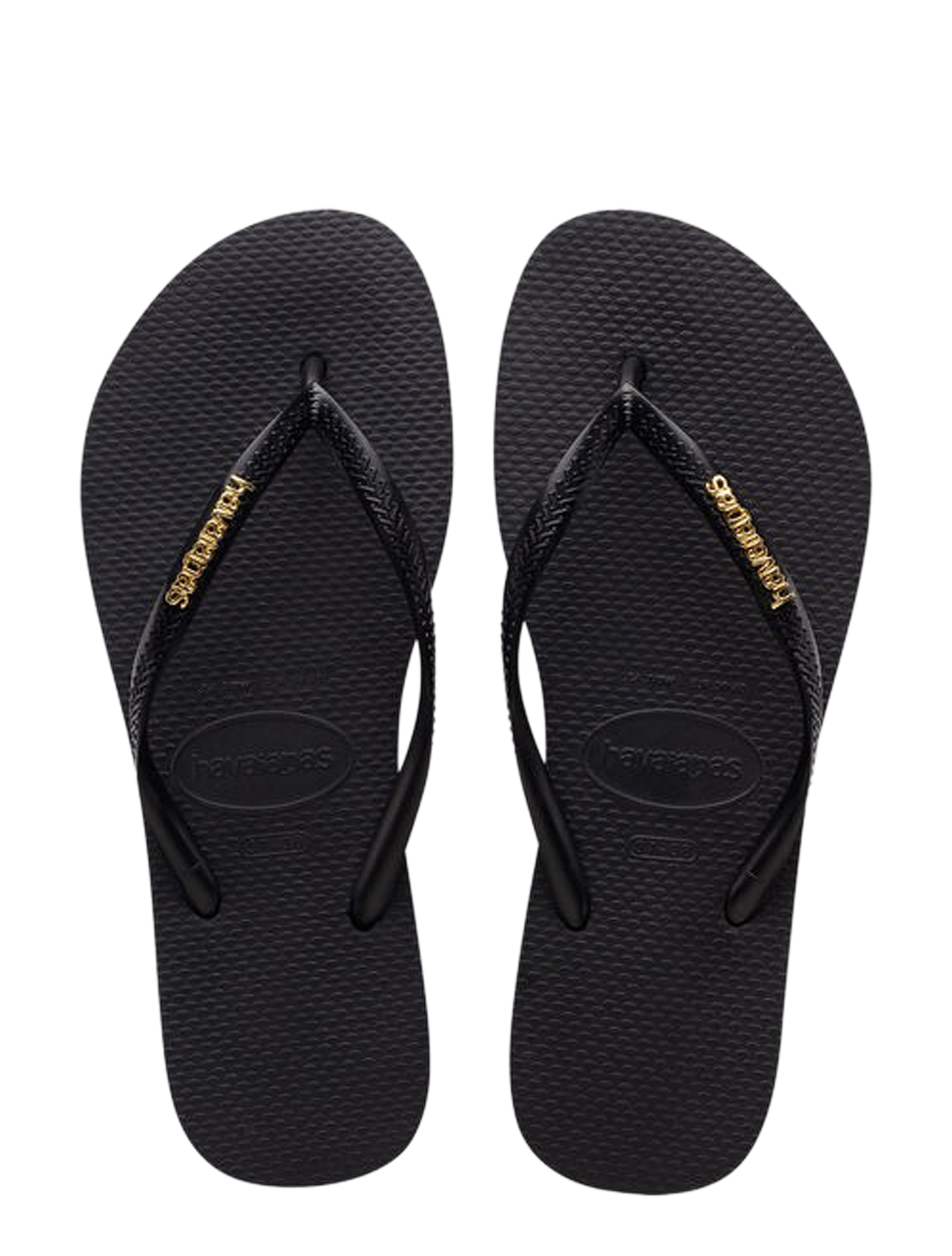 Havaianas - Logo Metallic Black Golden - Dames - Slippers - 50483_11_1