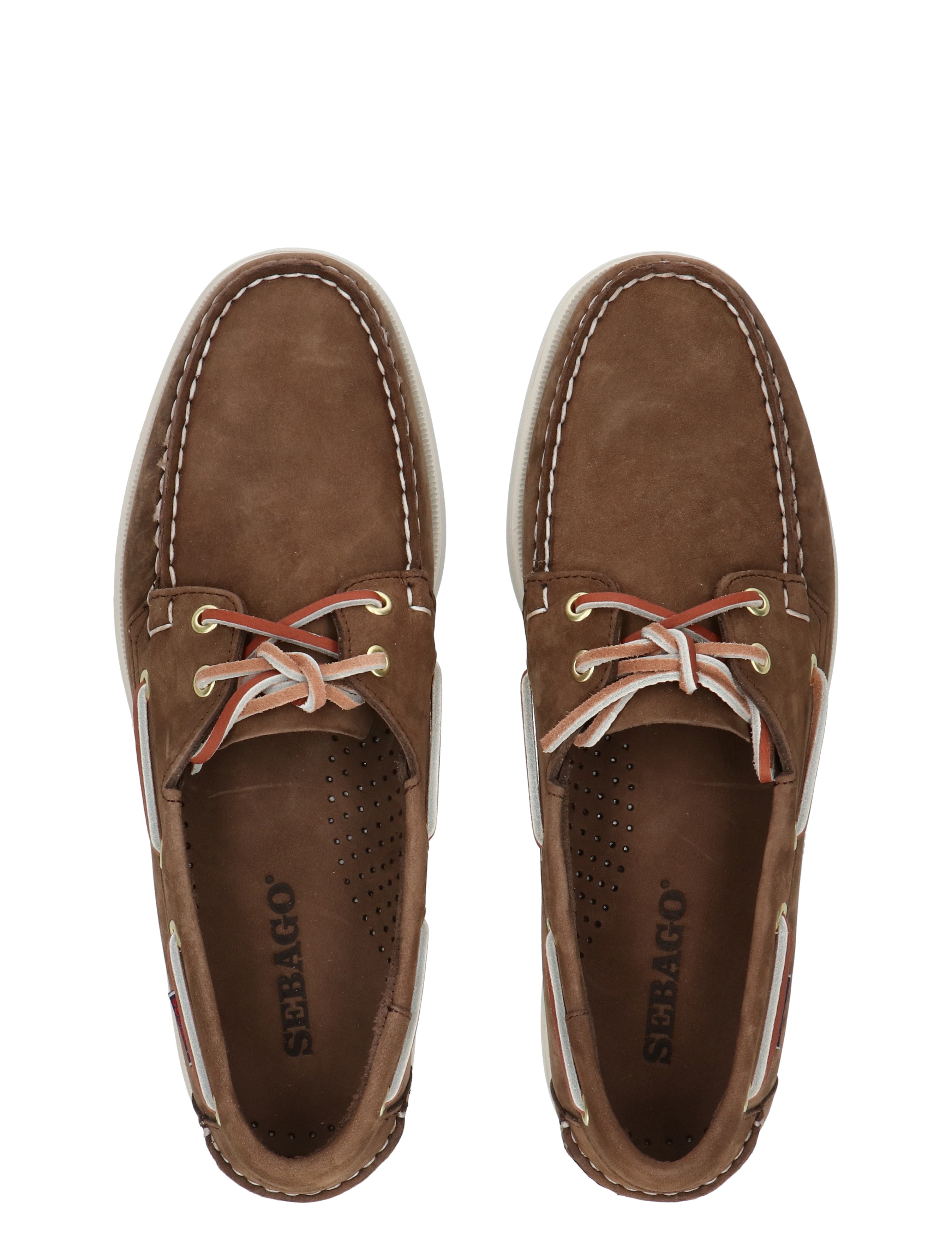 Sebago - Dockside Portland Nubuck ACO Brown - Heren - Moccasins - 49802_22_7