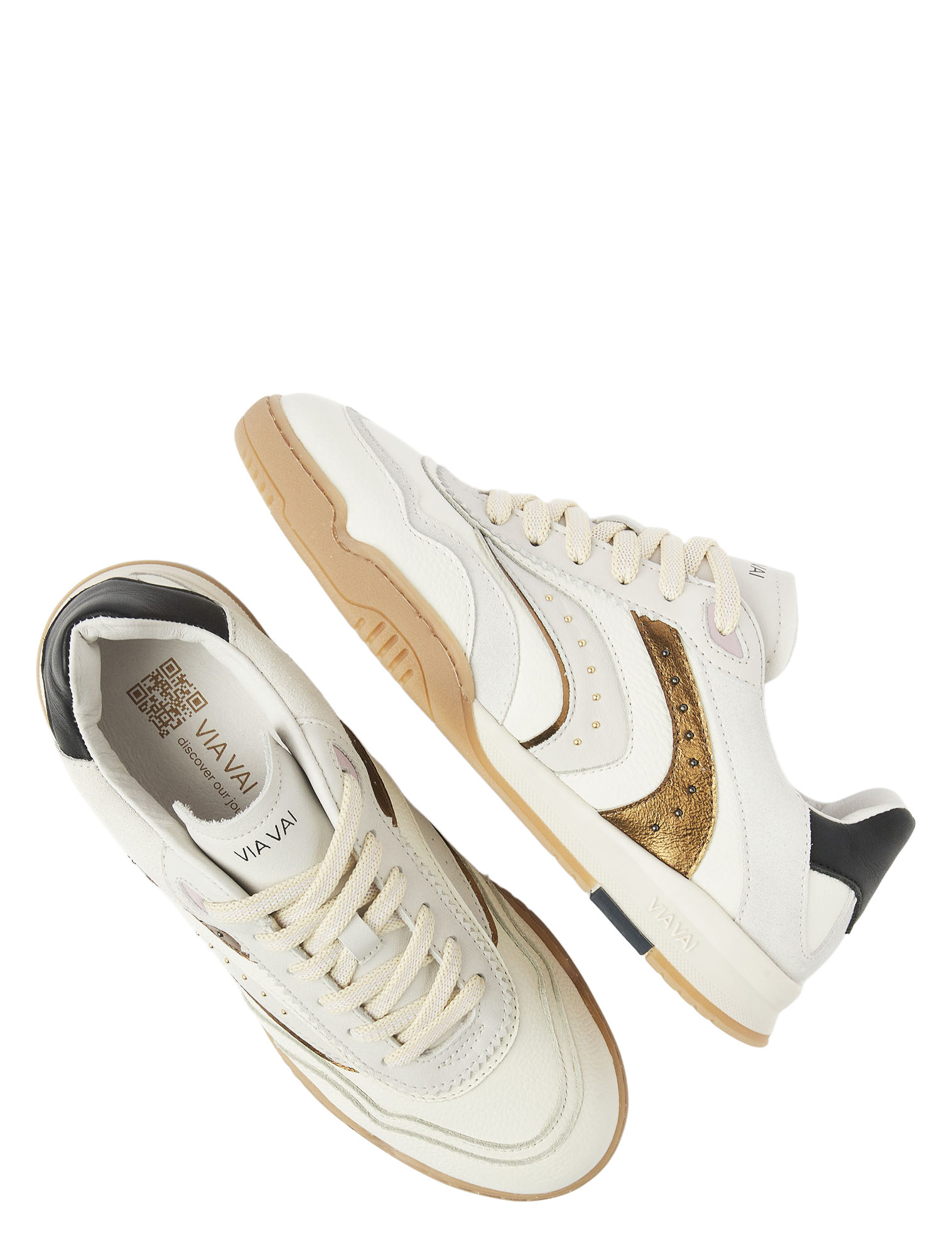 VIA VAI - 62390 Kris Pax 02-252 Tortuga Creme - Sneakers - Dames - Lage Sneakers - 51360_82_4