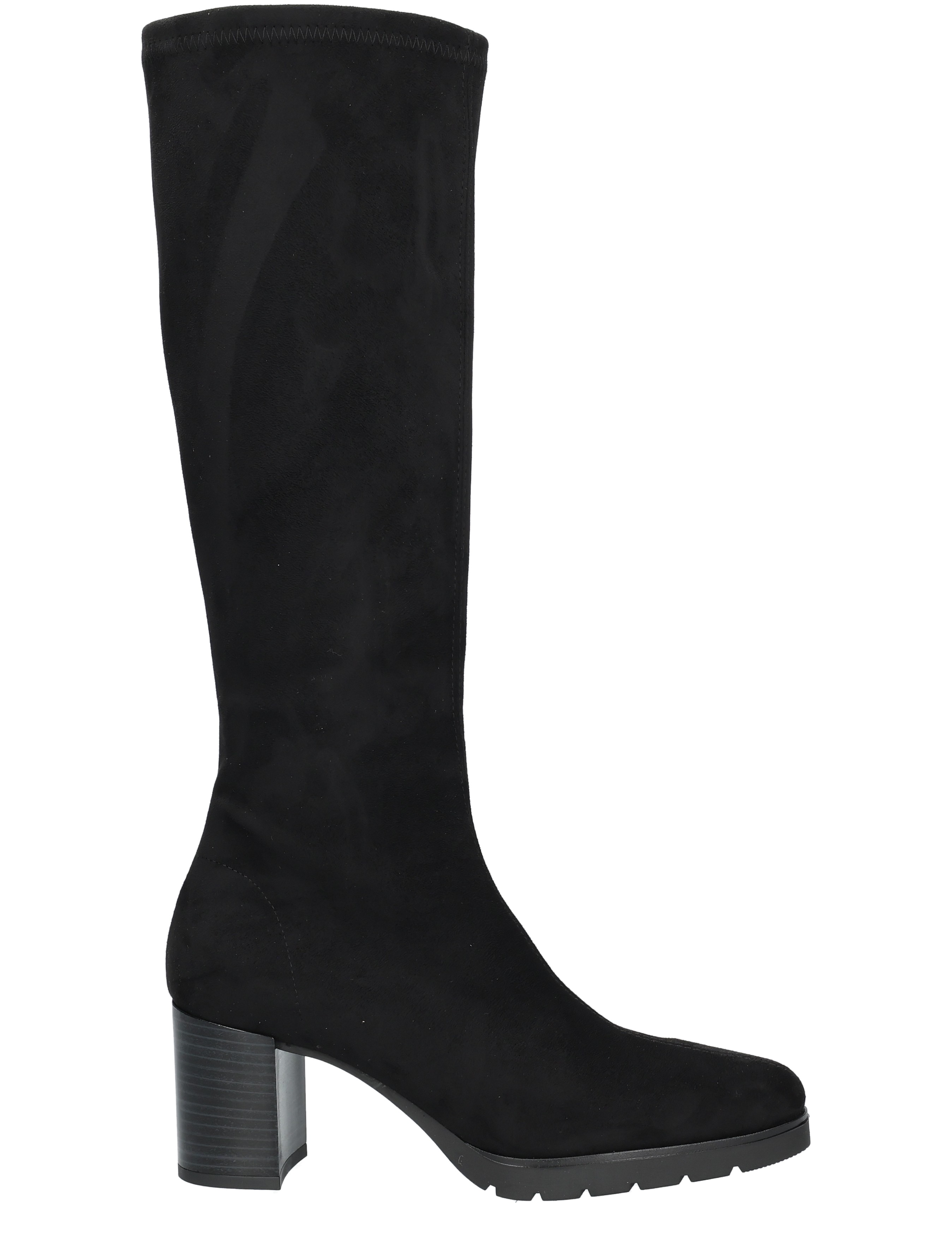 Miss Elastic - Bota Menphis 78173 Ante Stretch 05 Black - Dames - Boots - Lange Laarzen - 49450_11_1