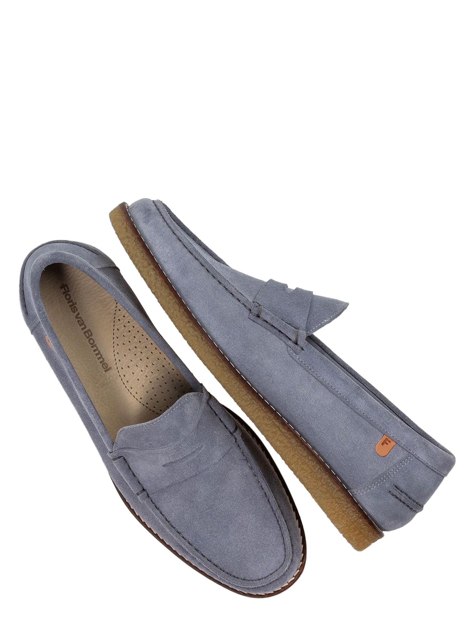Floris van Bommel - De Krepper 40034 01.07 Light Blue G+ Wijdte - Heren - Loafers - 51468_33_3