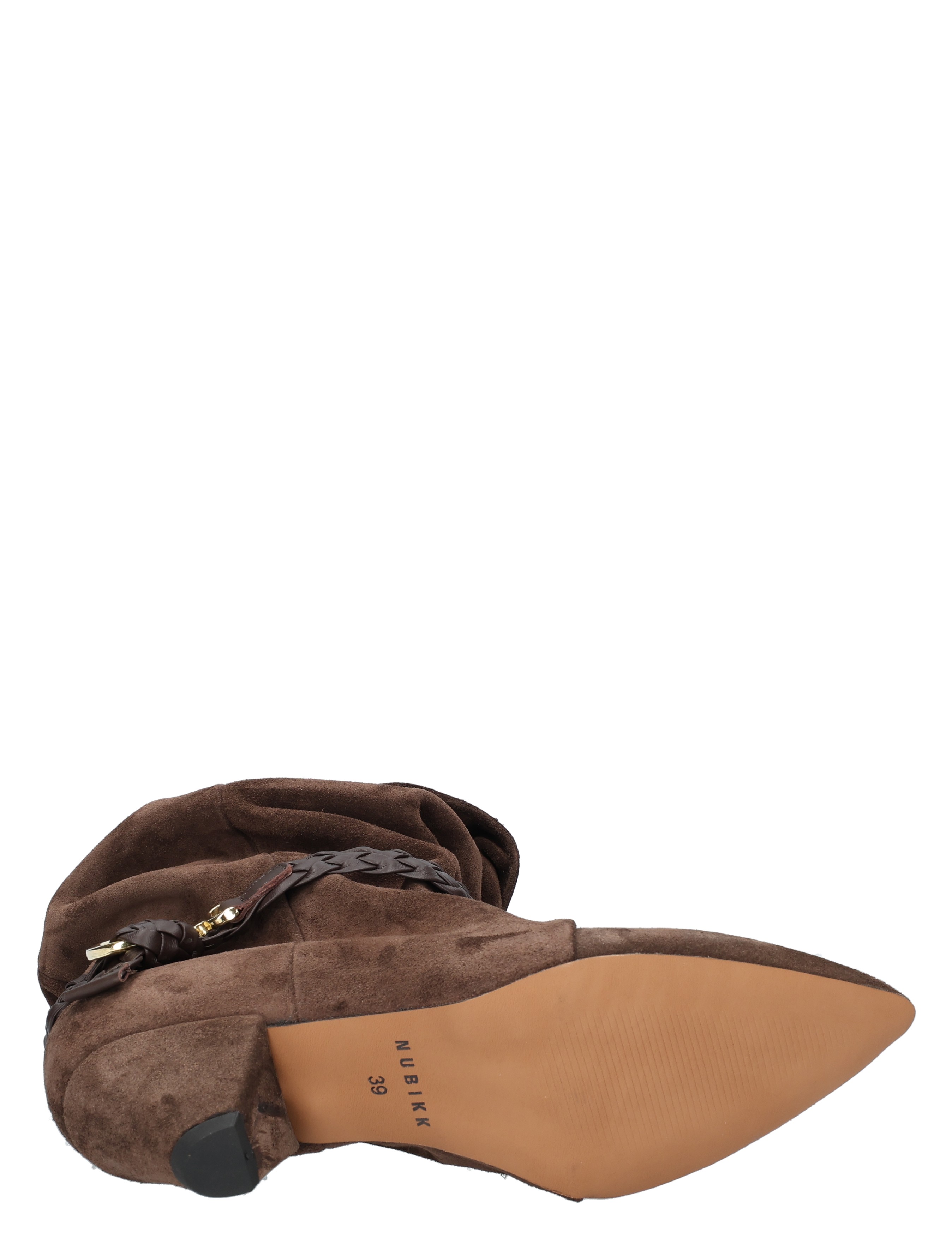 bruine, suede, laars, laarsje, platform