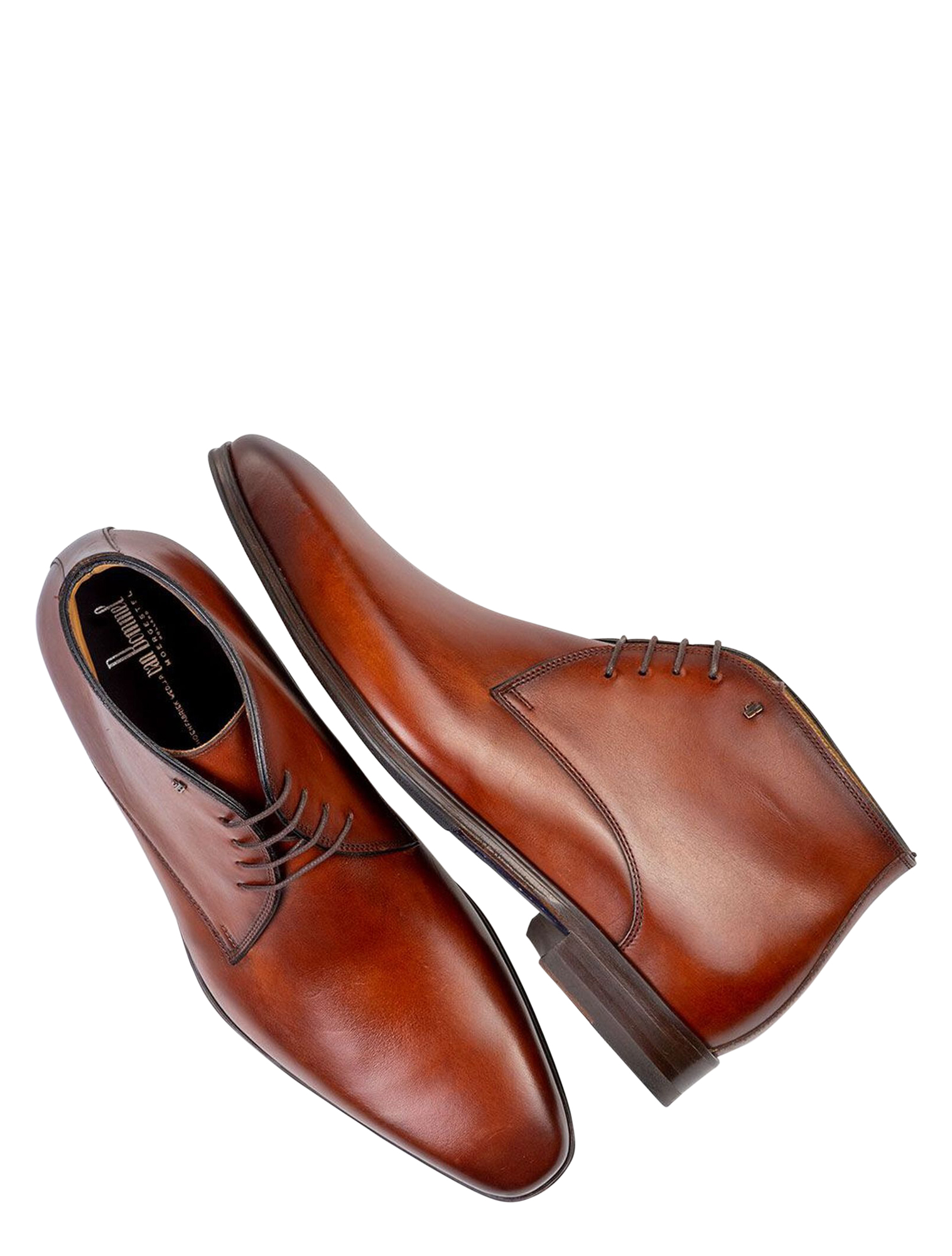 Van Bommel - Raffa 50029 24-01 Dark Cognac H-Wijdte - Heren - Veterschoenen - Nette Veterschoenen - 43502_22_2