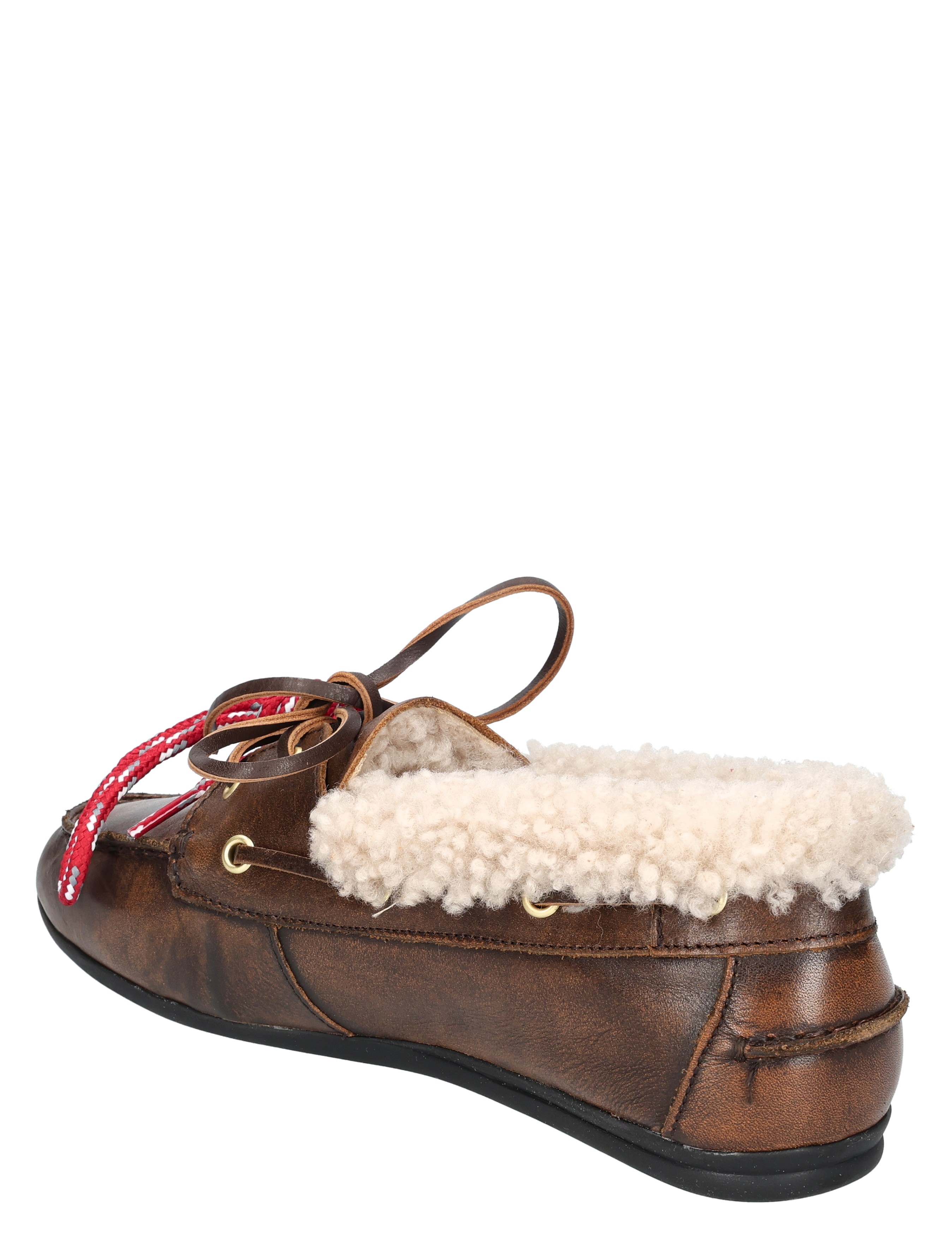 laarzen, boot, mocassin, shearling, bruine kleur