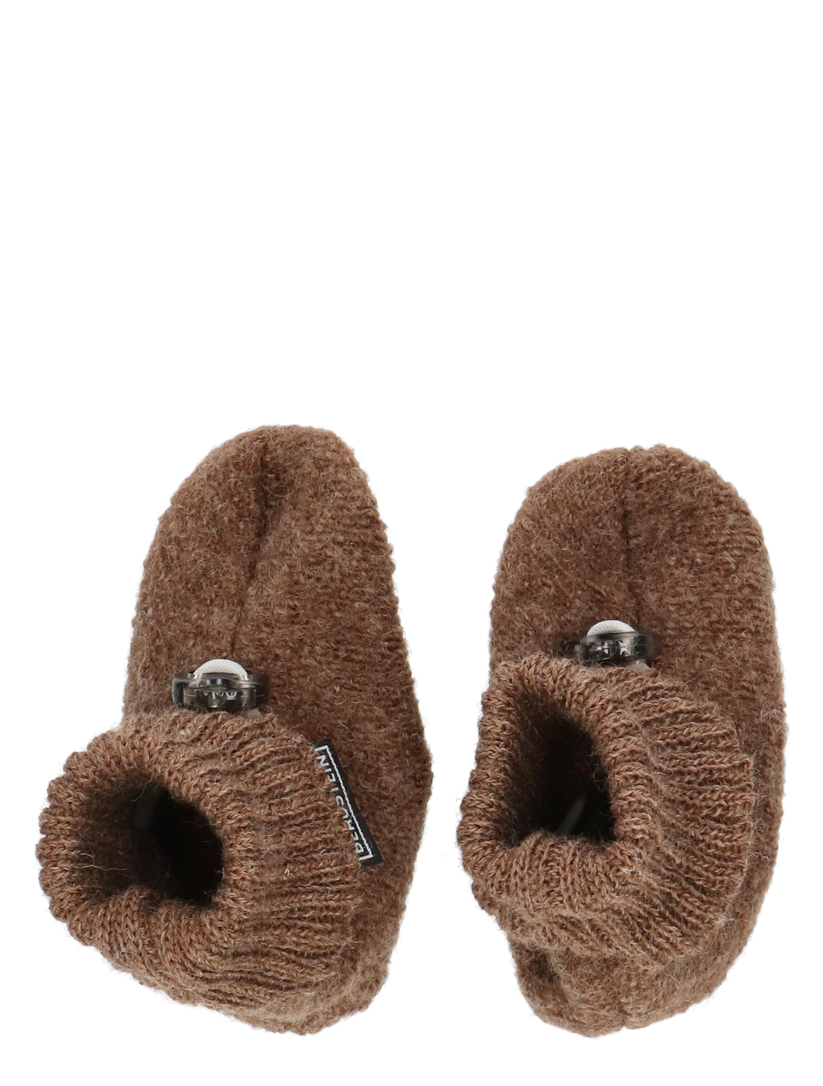 baby, booties, slippers, brown, knitted