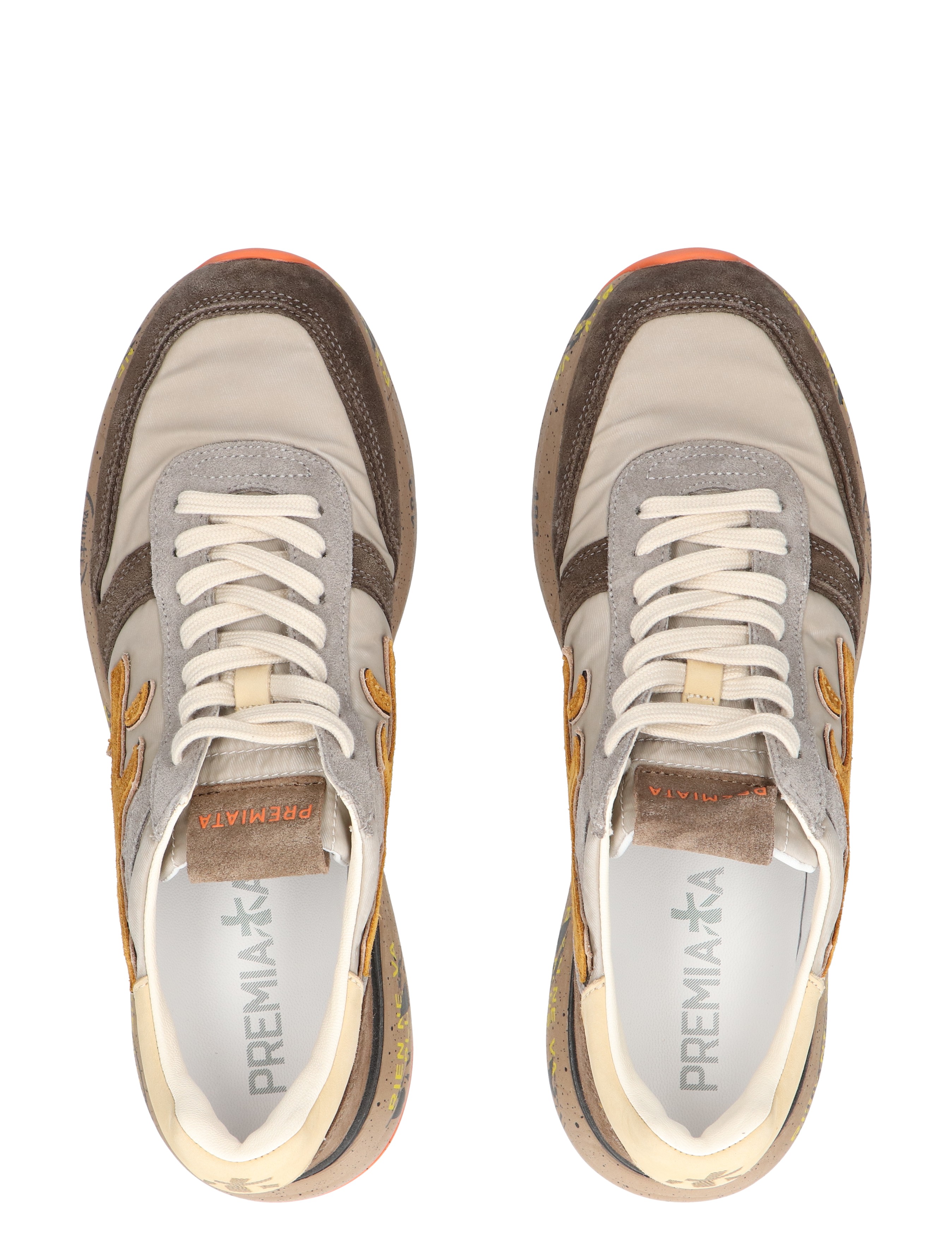 Premiata - Mick Men 7866 Beige - Heren - Lage Sneakers - Sneakers - 48275_77_7