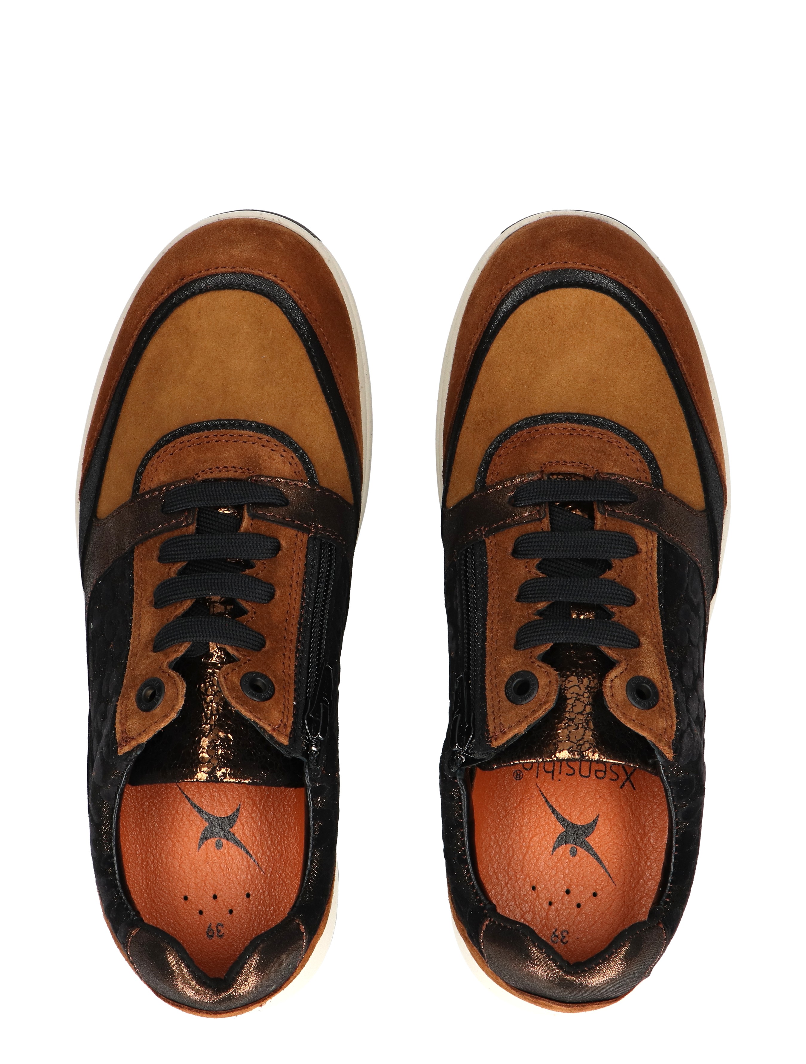 Xsensible - 30229.2 370 Cognac Combi H-Wijdte - Dames - Veterschoenen - Casual Veterschoenen - 49411_02_7