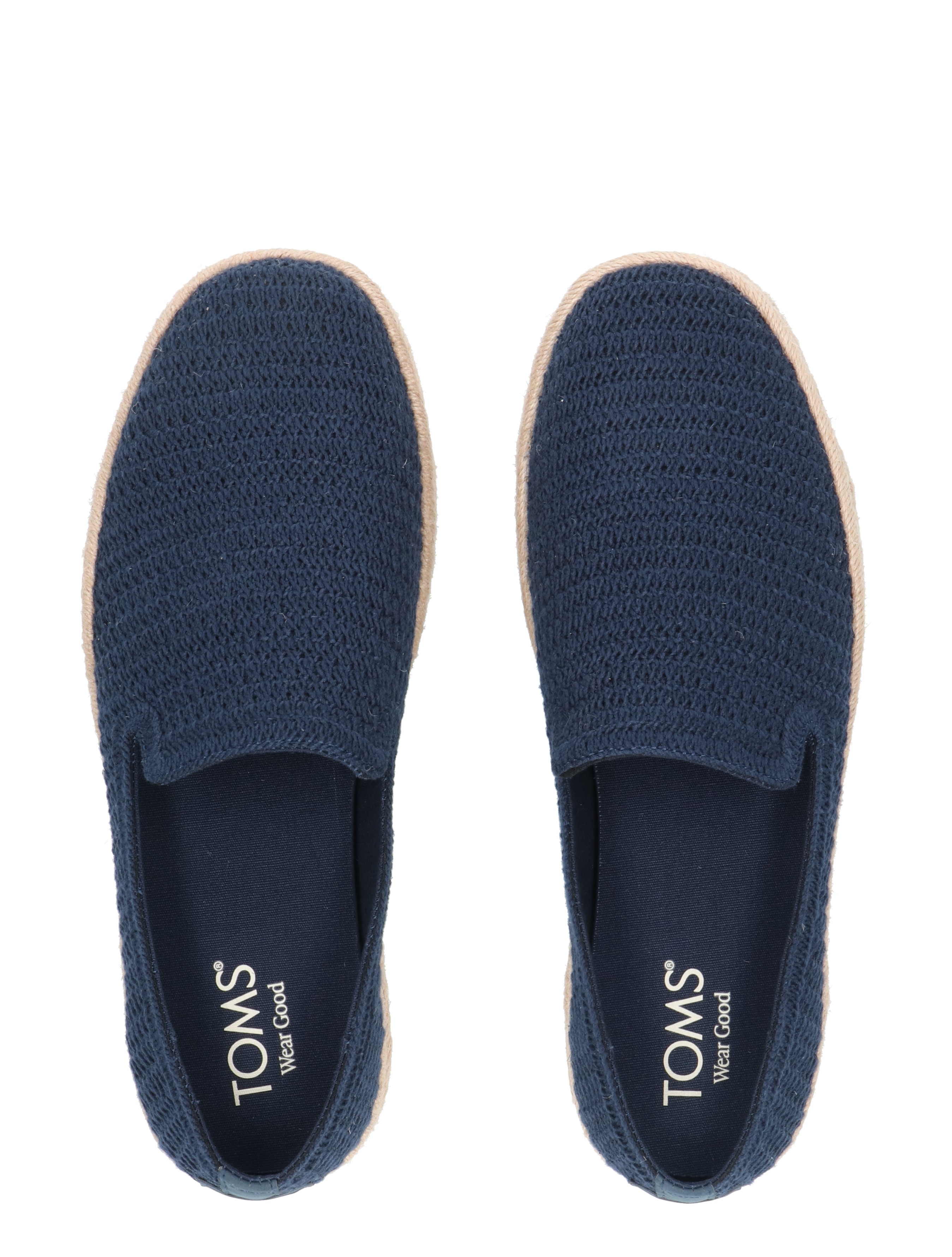 slippers, gebreid, navy/blauw, espadrille, schoenen