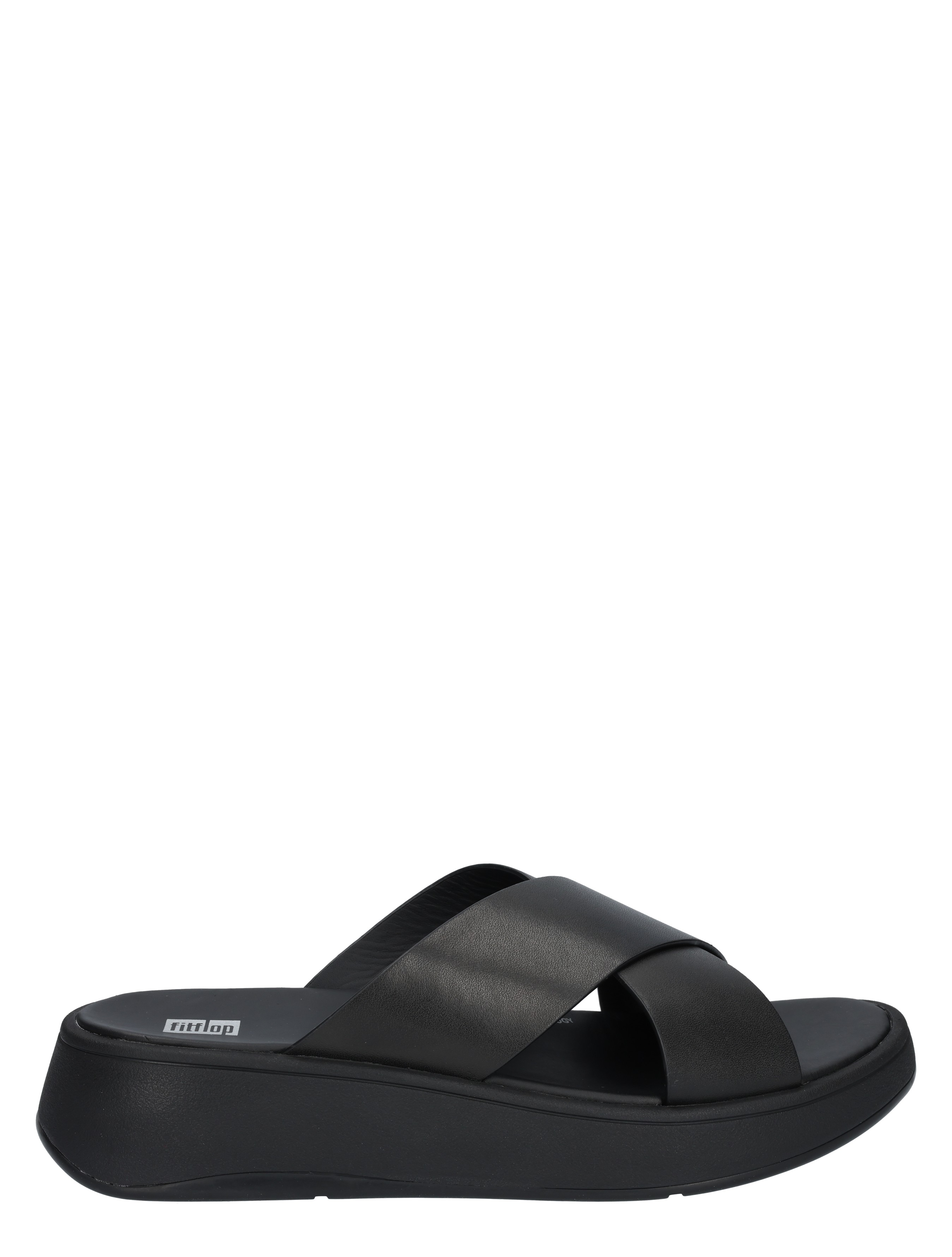 slipons, zwart, platform, crisscross, sandalen