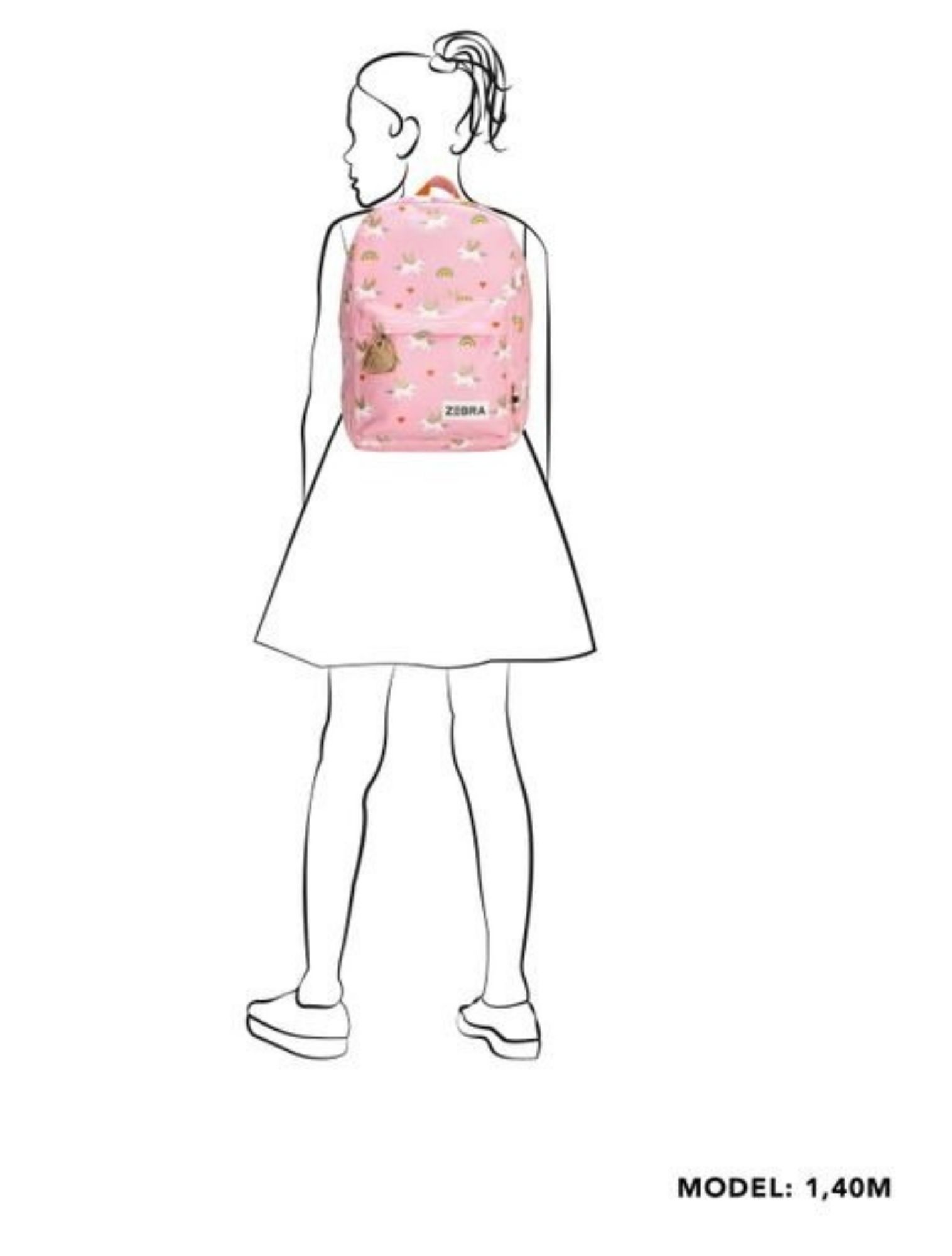 Zebra - Unicorn Pink - Meisjes - Rugtassen - 49910_48_5