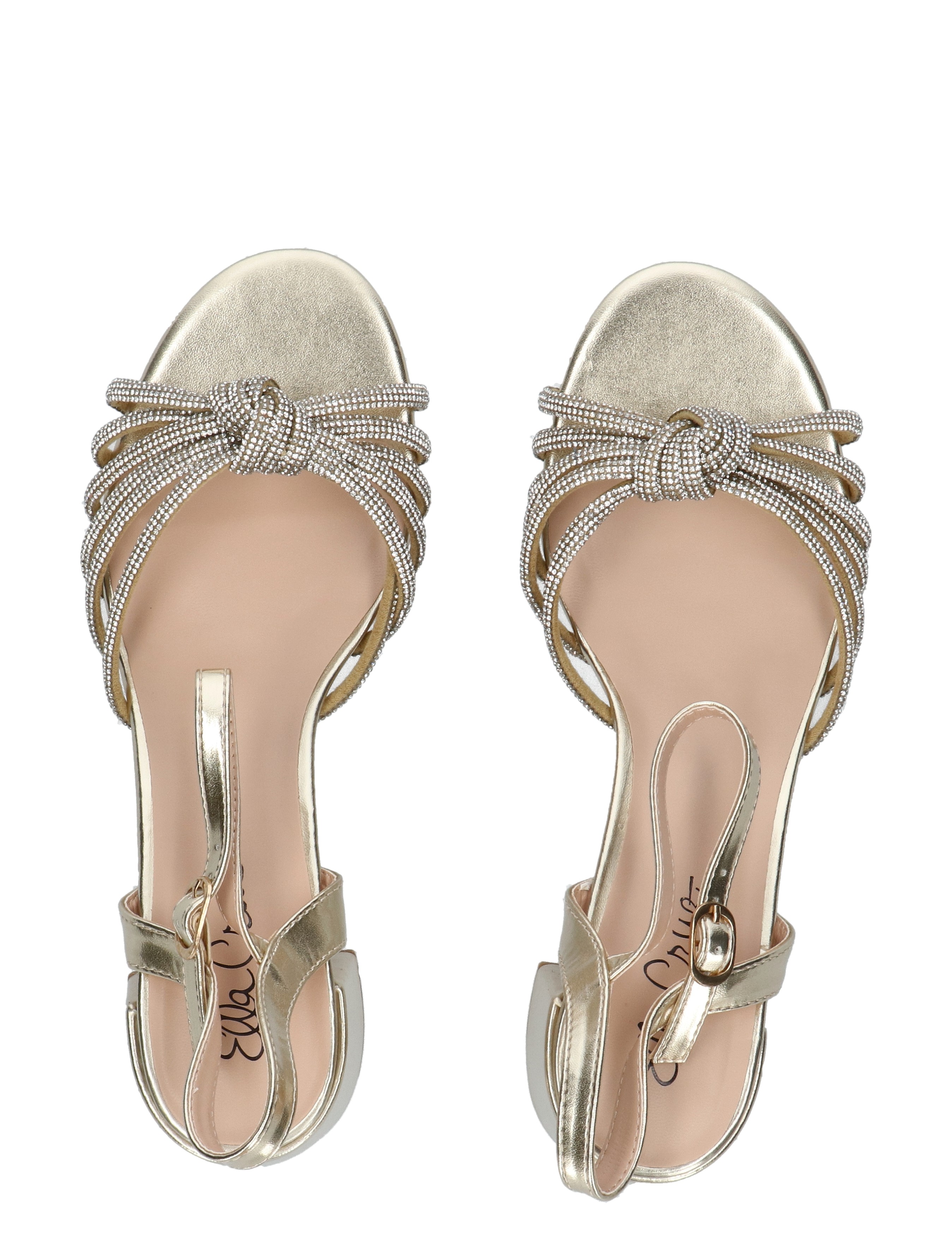 schoen, sandalen, beads, knopenriemen, goudkleurig