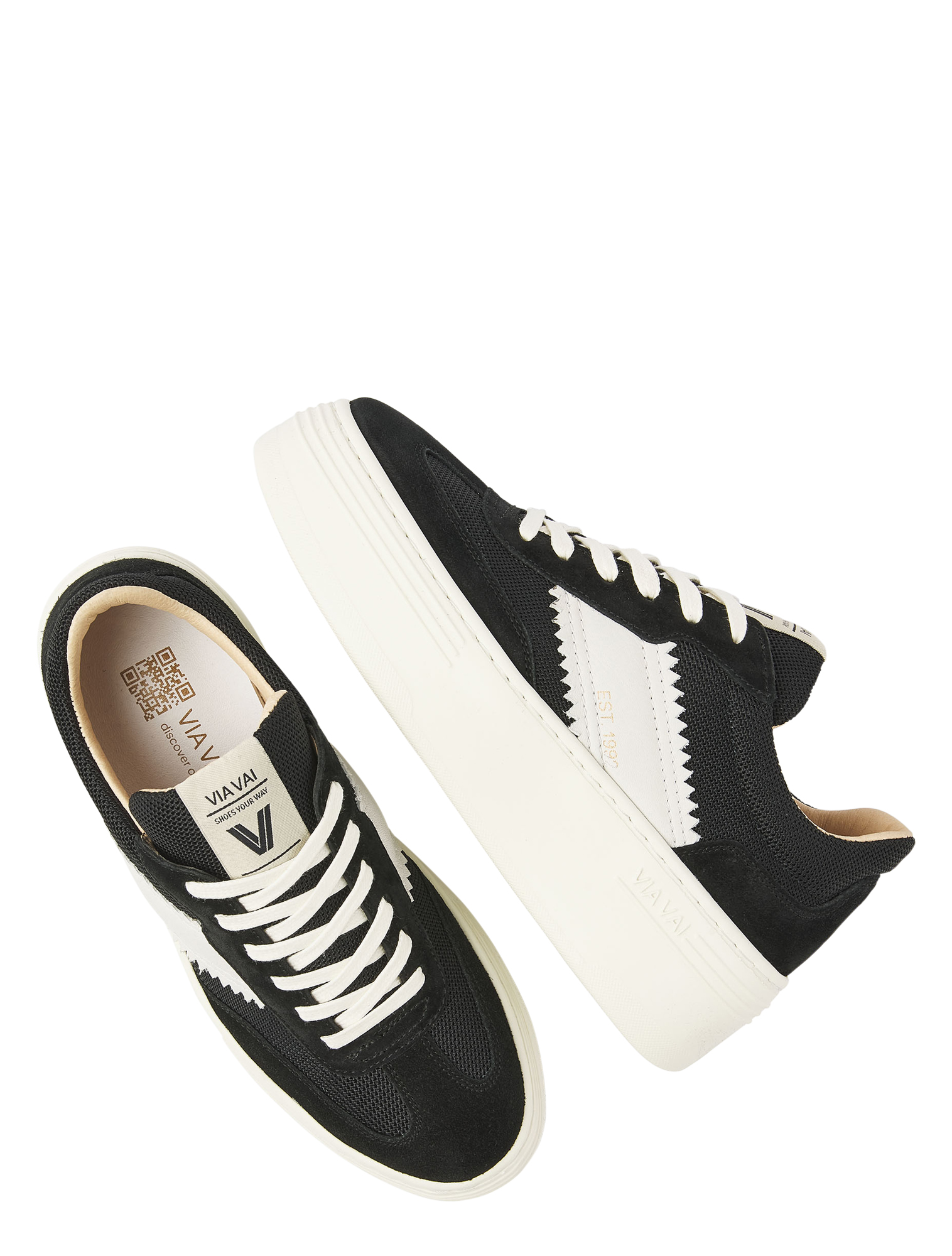 VIA VAI - Isa Lou 62342 01-900 Black - Sneakers - Dames - Lage Sneakers - 50078_11_4