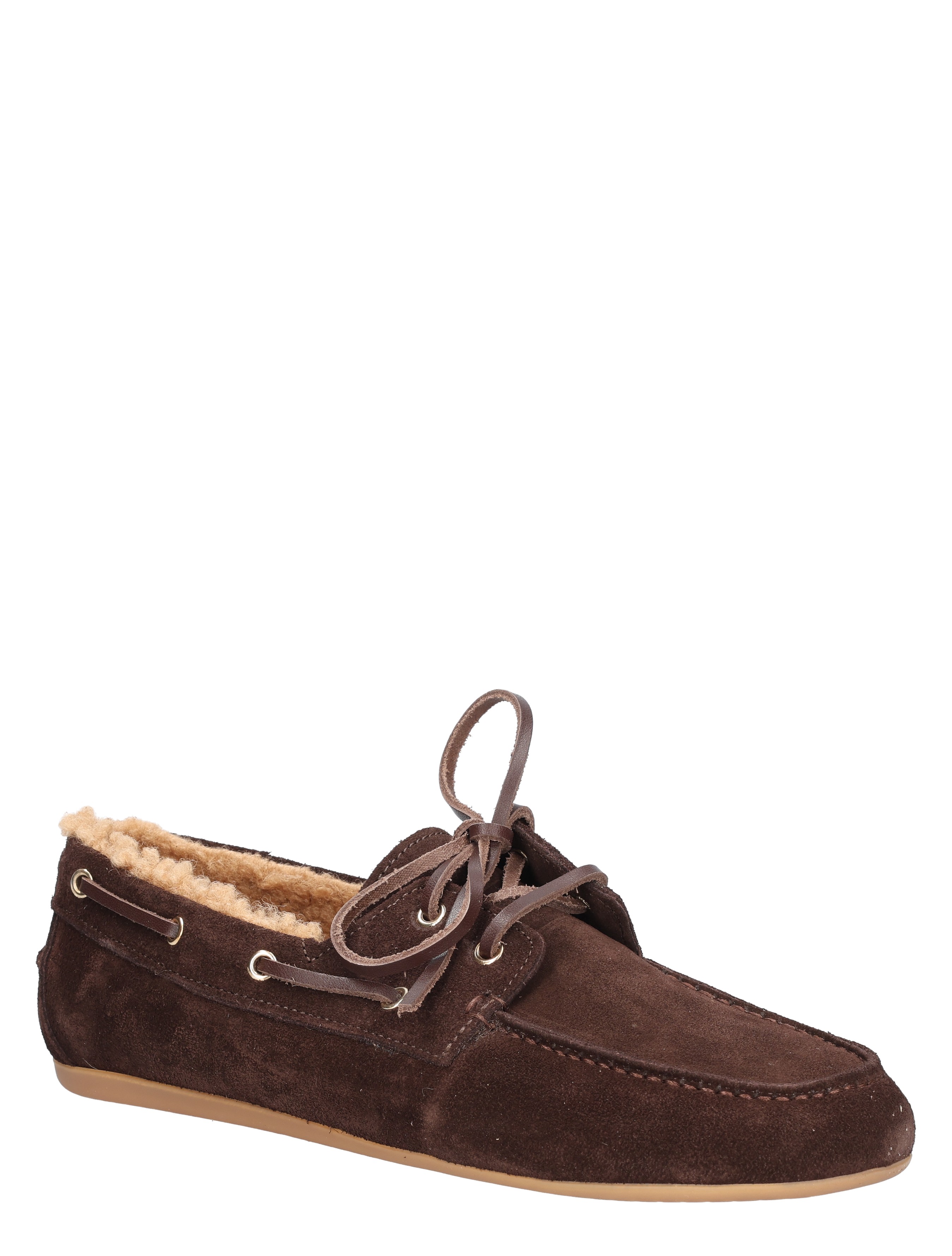 Miss Behave - Xanthi 1-o Dark Brown Suede Shearling - Dames - Veterschoenen - Casual Veterschoenen - 50763_22_3