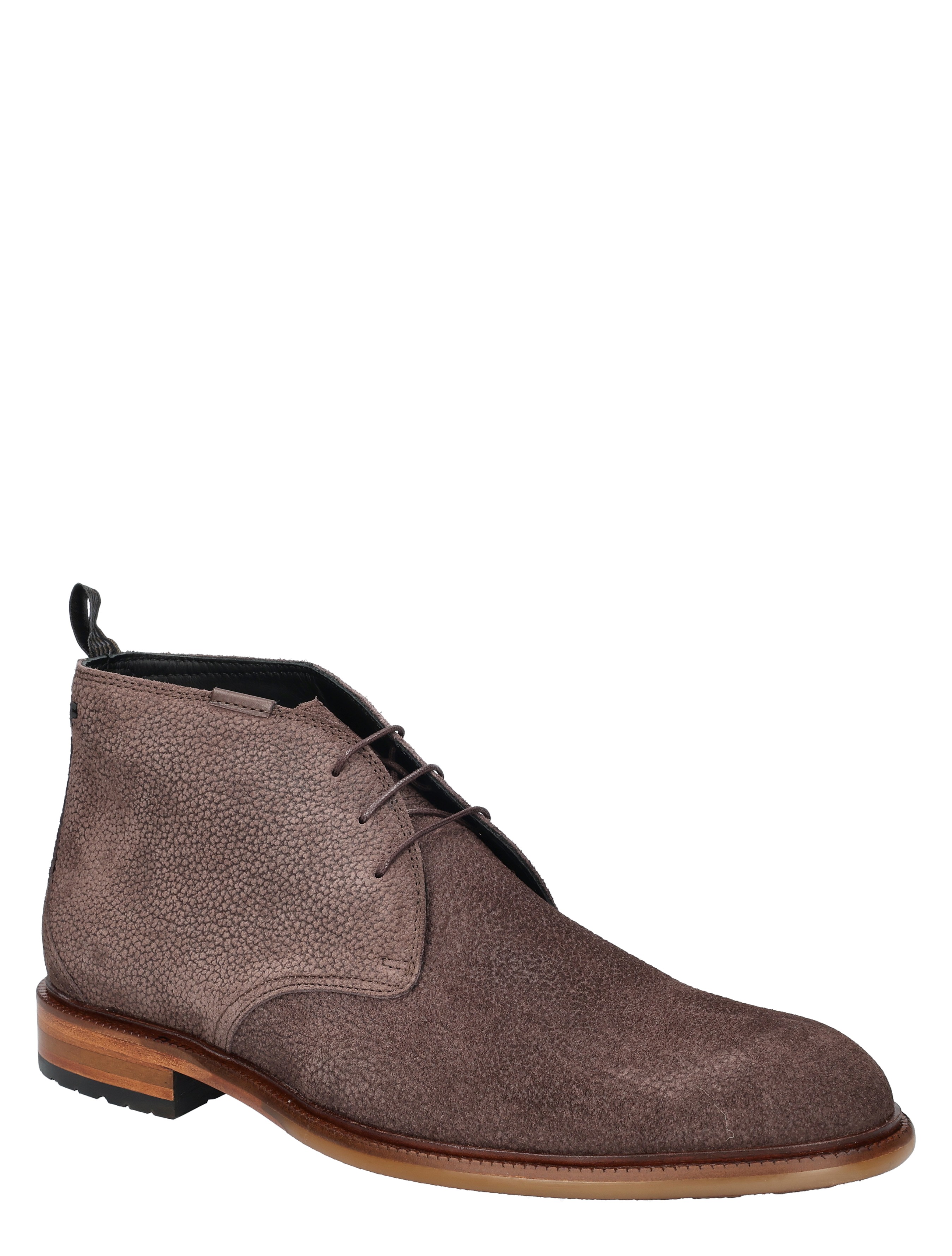 boot, ankle boot, leather, brown, lacing