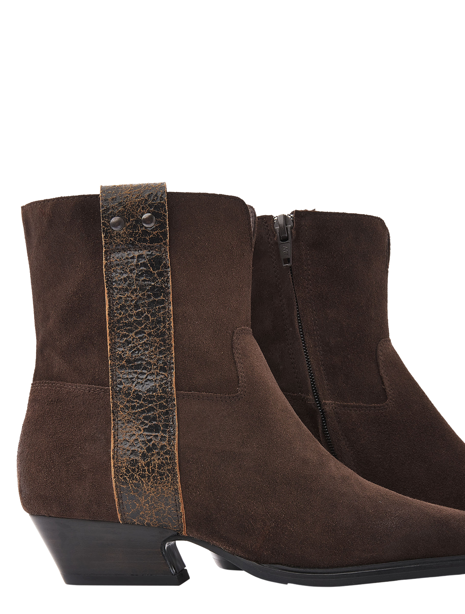 bruine, suede, laars, enkellaarzen, rits