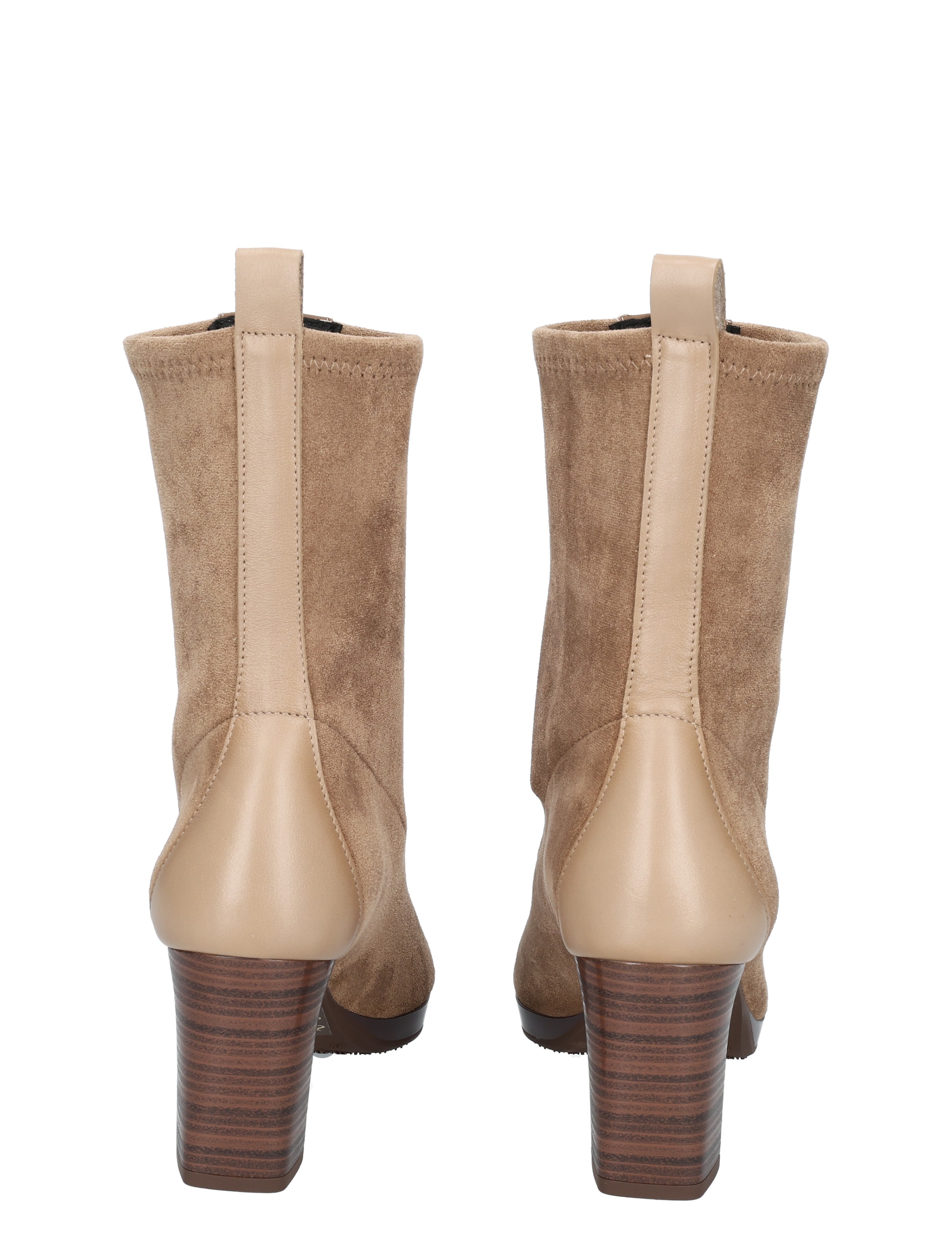 laarzen, ankle-boots, suede, hiel, touwkleur