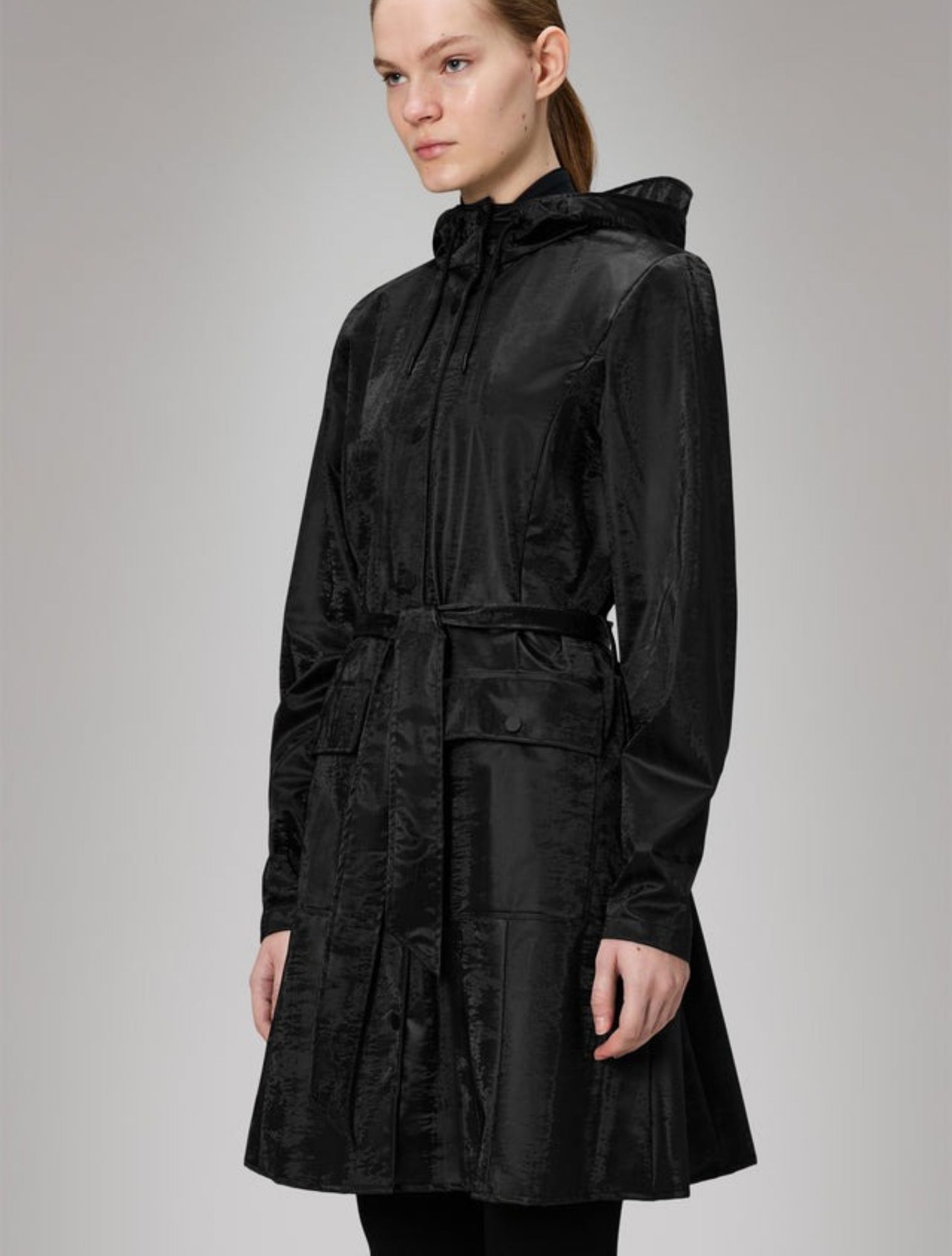 Rains - Curve Long Jacket 131 Coal Black - Dames - Jassen en Jacks - 48326_01_4