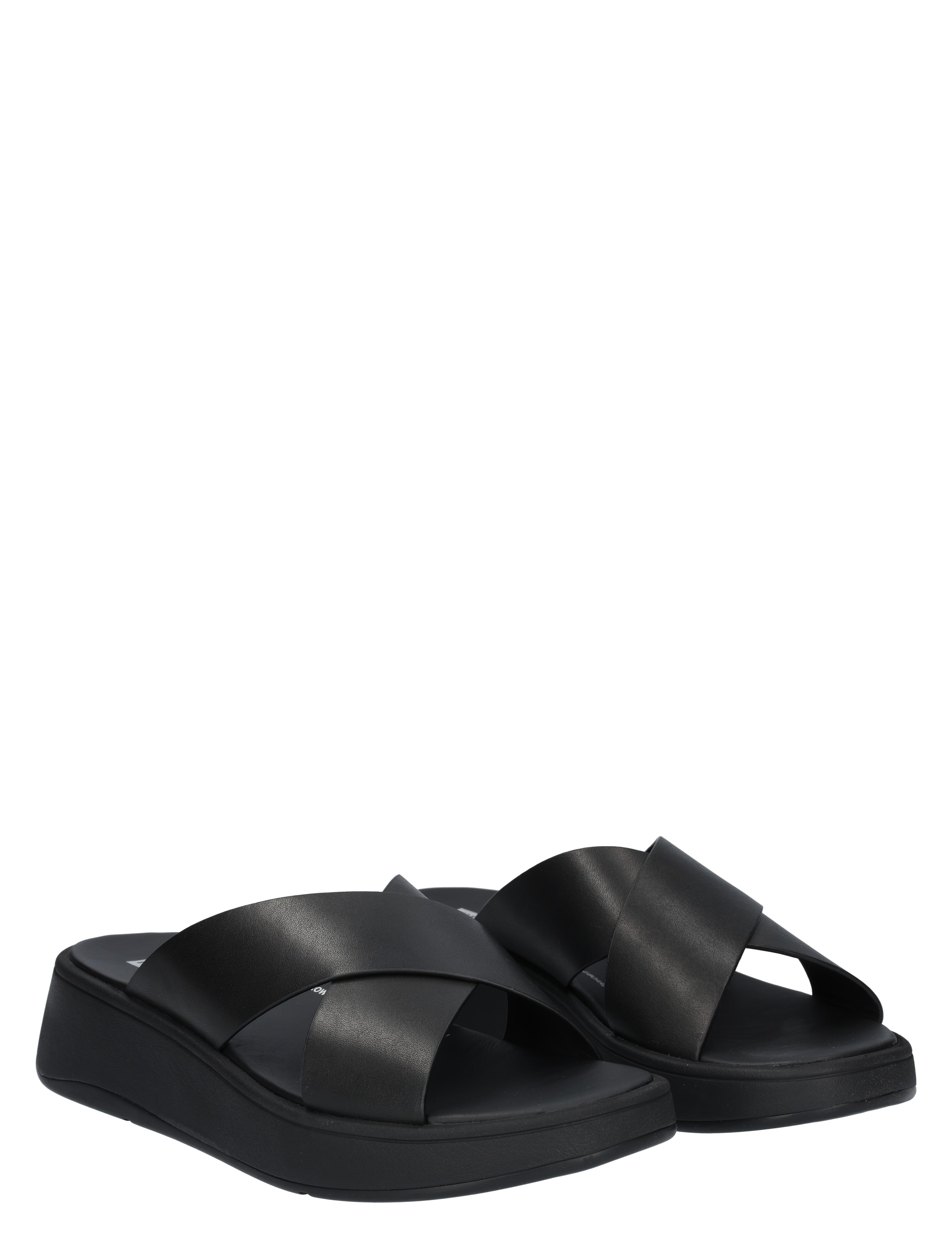slippers, sandalen, zachte zool, crisscross band, zwart