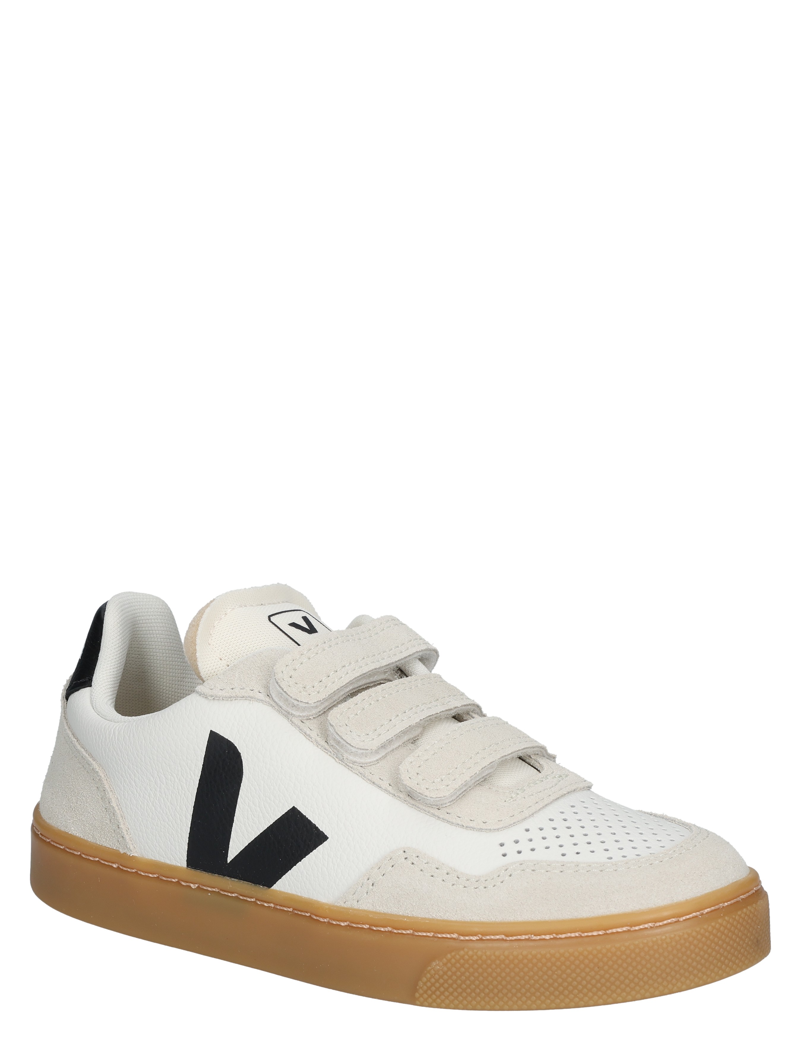 Veja - Small V-90 Kids Leather SX2021006C White Black Natural - Meisjes - Jongens - Sneakers - Lage Sneakers - Lage Sneakers - Sneakers - 48210_81_3