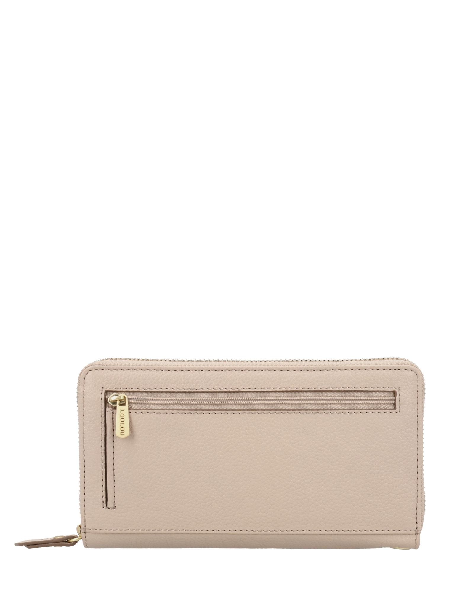portemonnee, beige, zijkant rits, leren textuur, geldbeugel