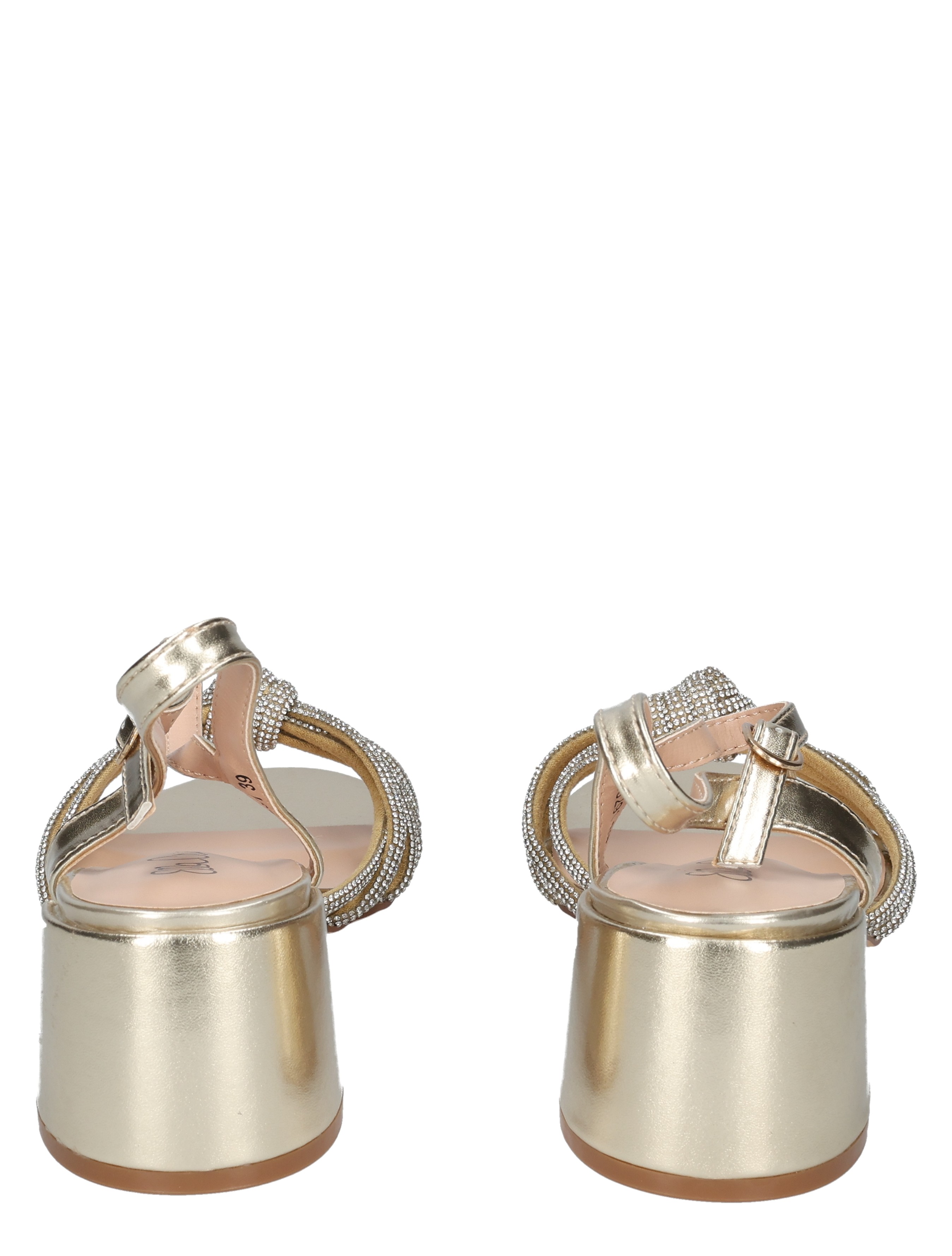 hoge hak, sandalen, broekzool, metalen hak, strass band