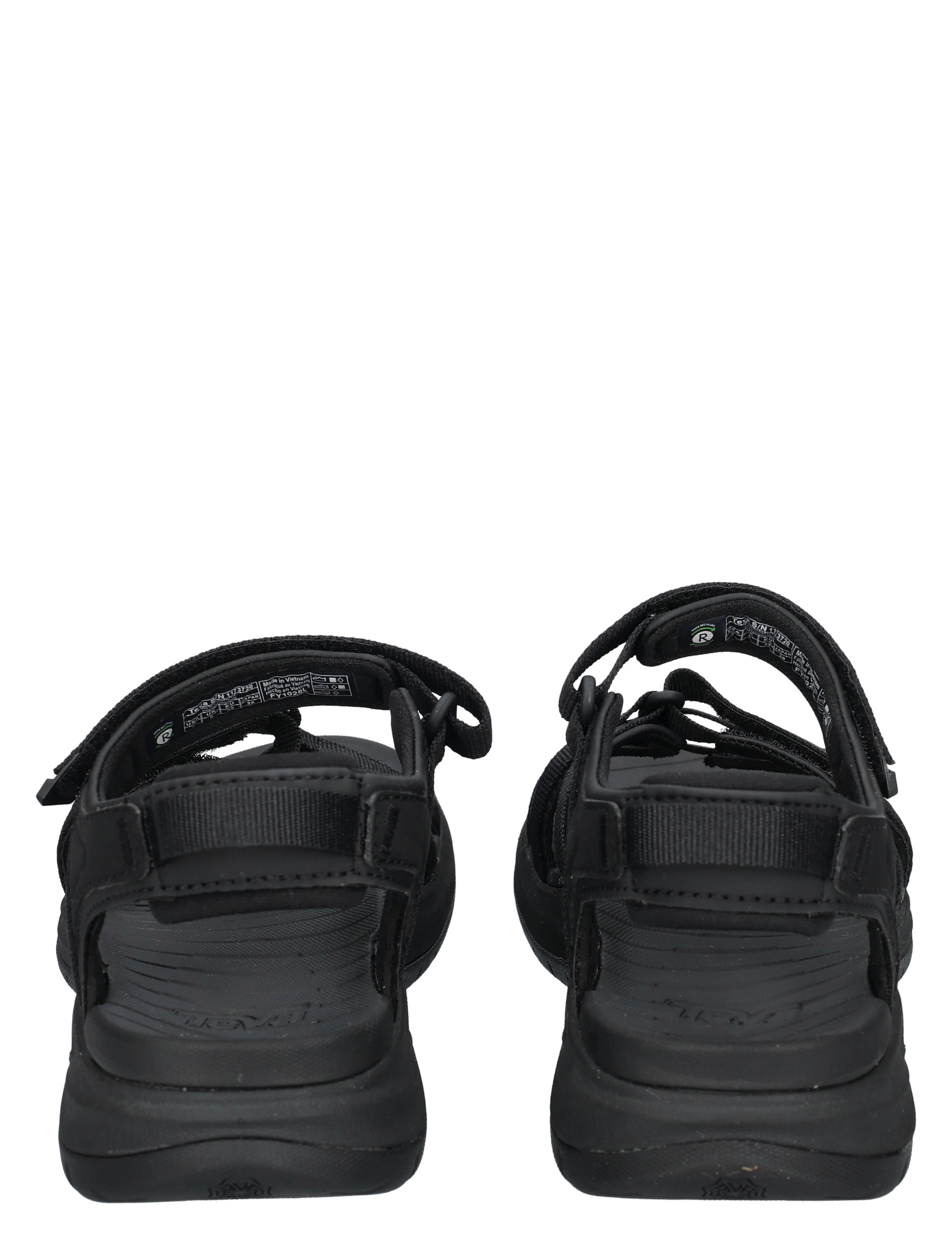 sandaal, zwarte, voetbed, strap, gemacht