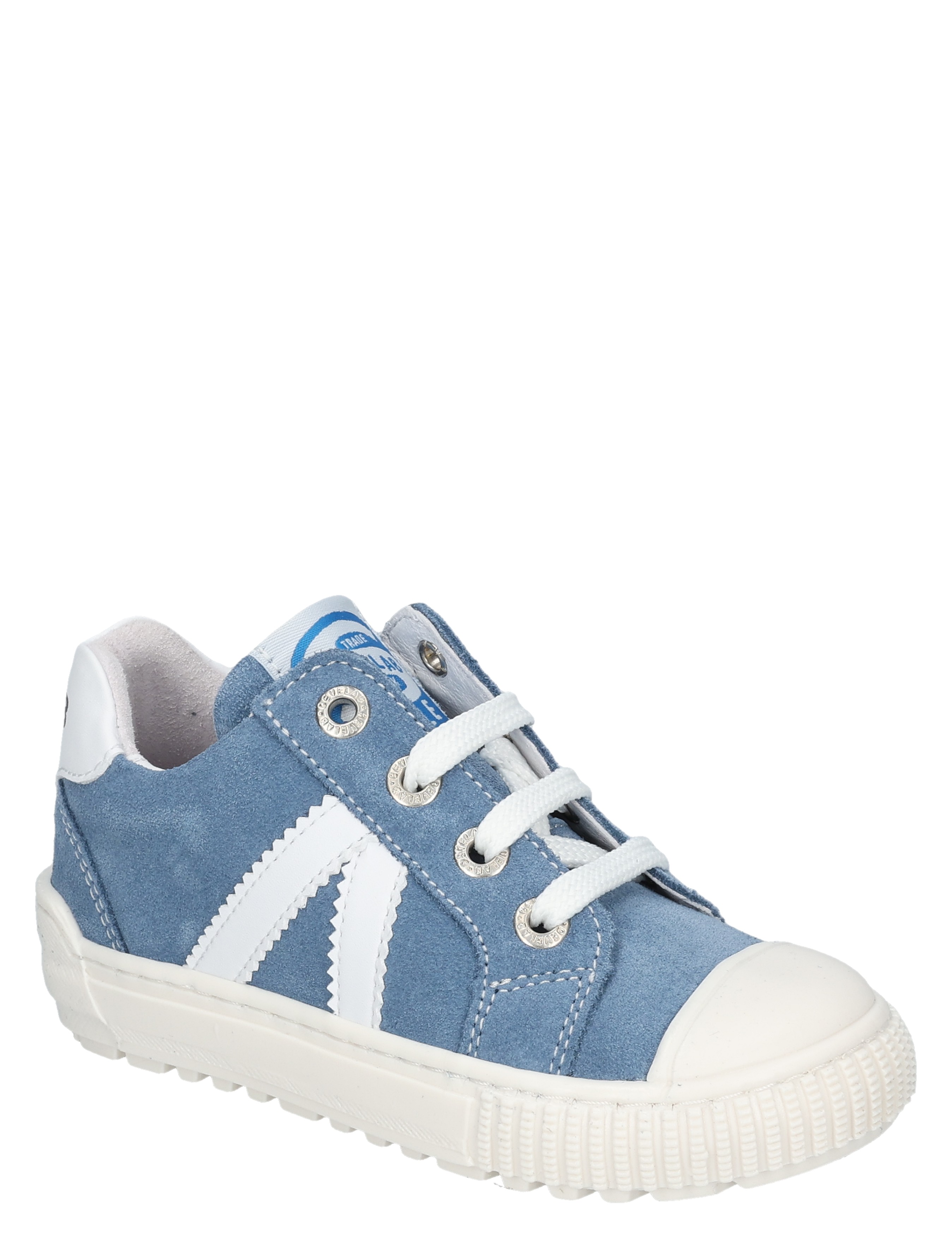 boot, sneaker, suede, blauw, veters