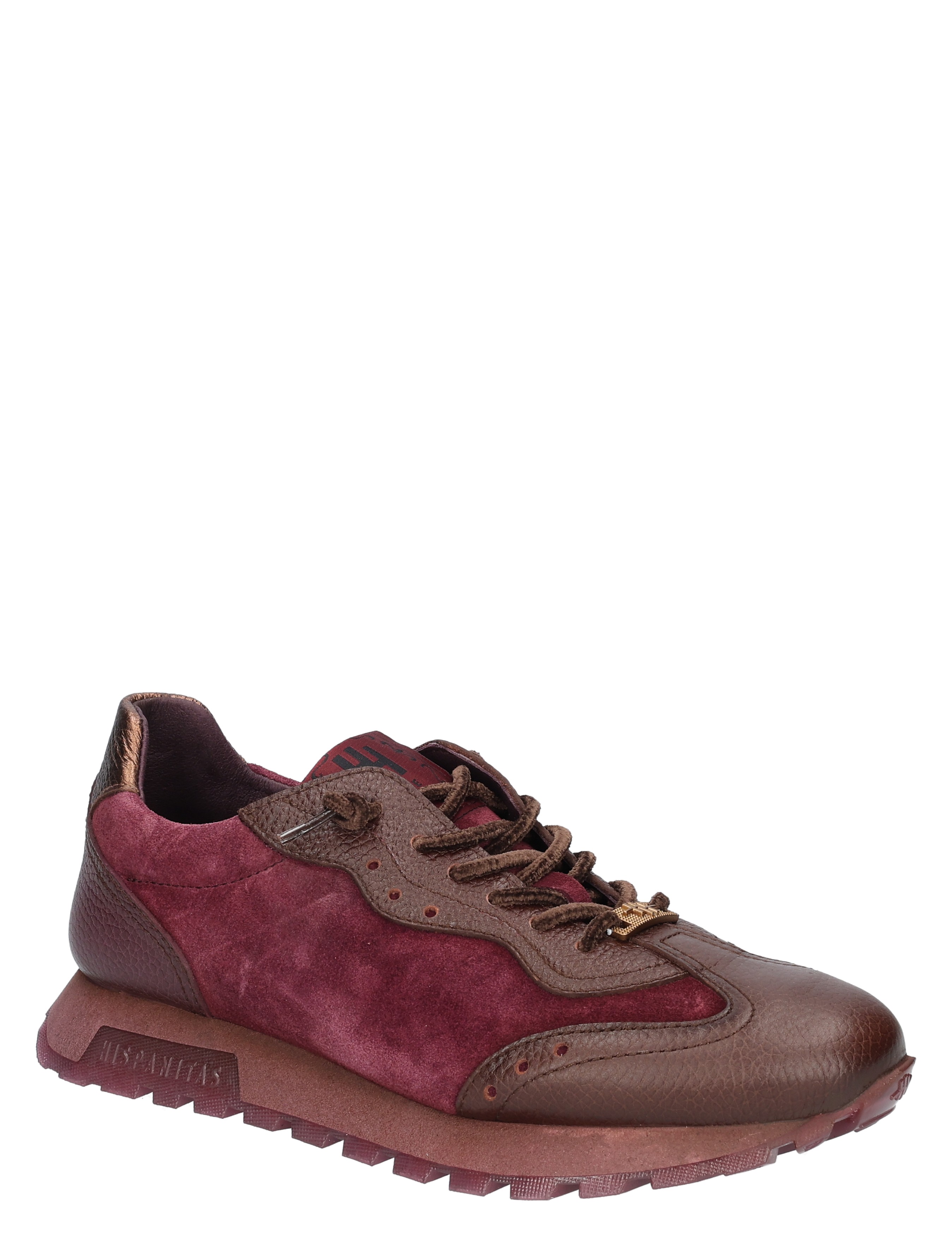 sneaker, rood, bruine leren, suede, luxe sportief