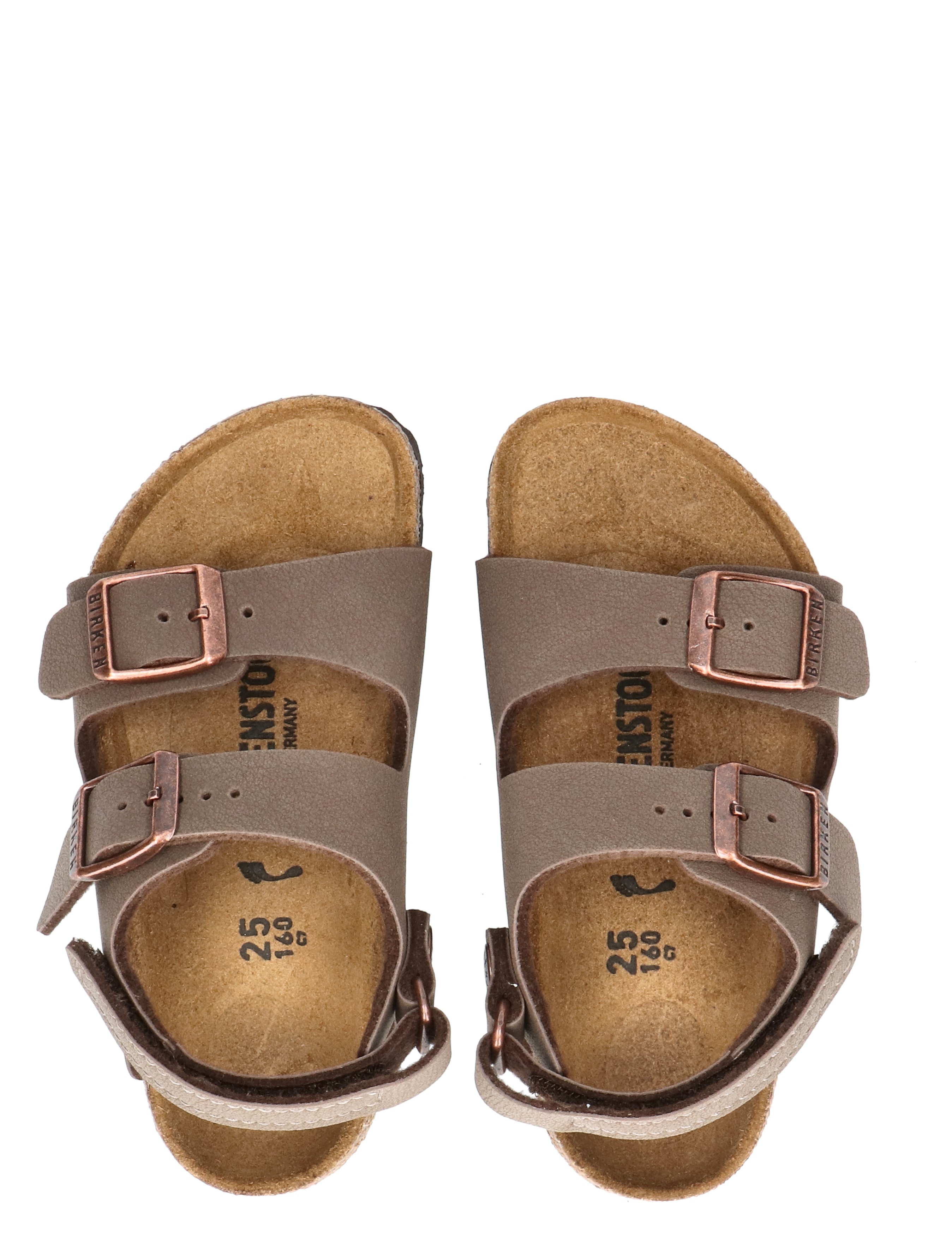 sandalen, birkenstock, tweede, leder, bruin