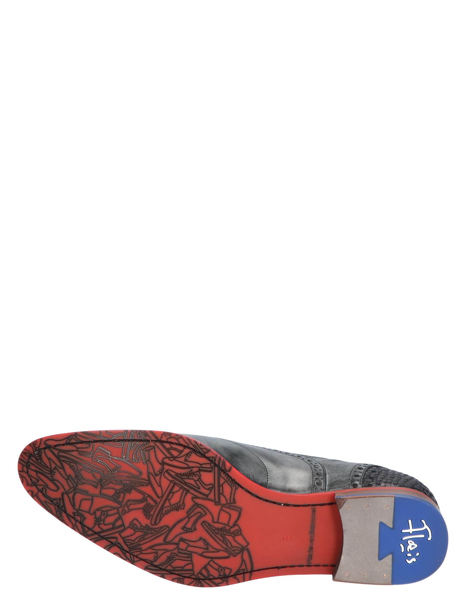 Floris van Bommel - De Stapper 03.01 Black G+Wijdte - Heren - Veterschoenen - Nette Veterschoenen - 30426_11_5