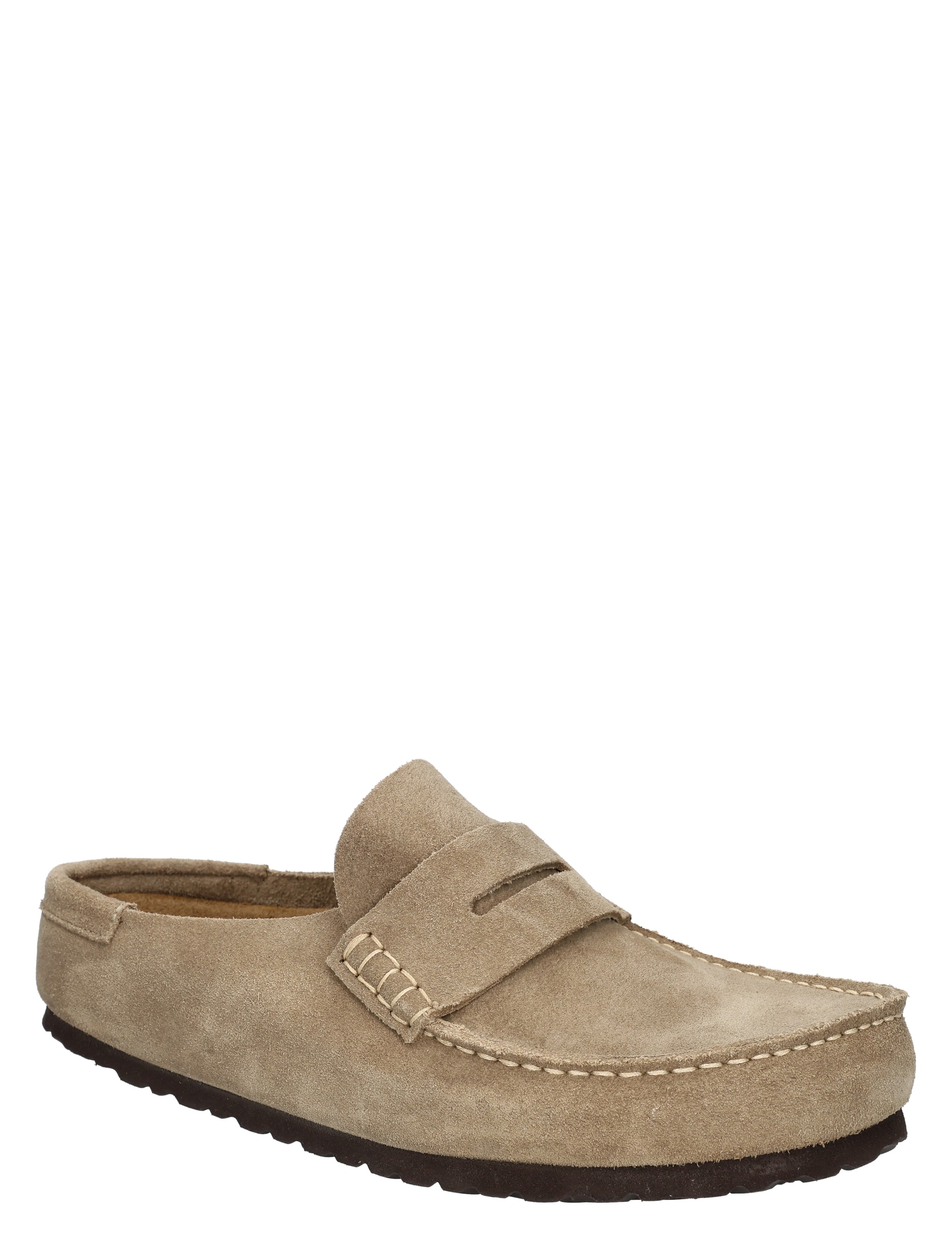 Birkenstock - Naples Wrapped Men Suede Taupe Narrow - Heren - Loafers - 49877_77_3