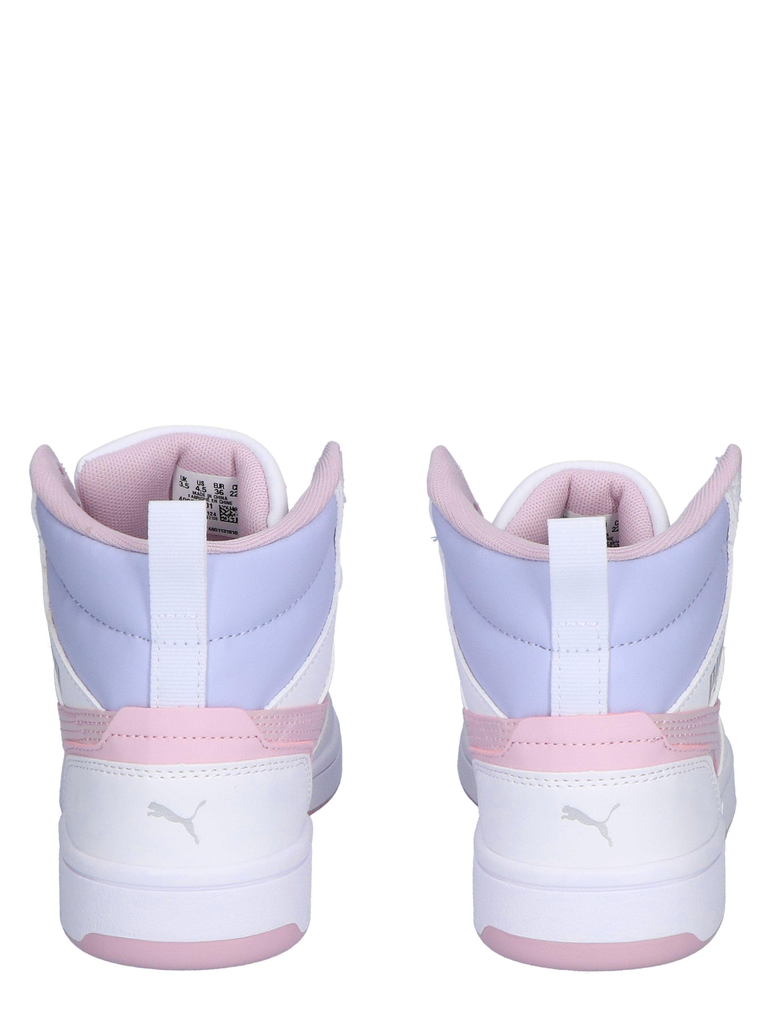 Puma - Rebound V6 Mid Blurry Dreams White Mauve Cool - Meisjes - Sneakers - Hoge Sneakers - 46453_84_6